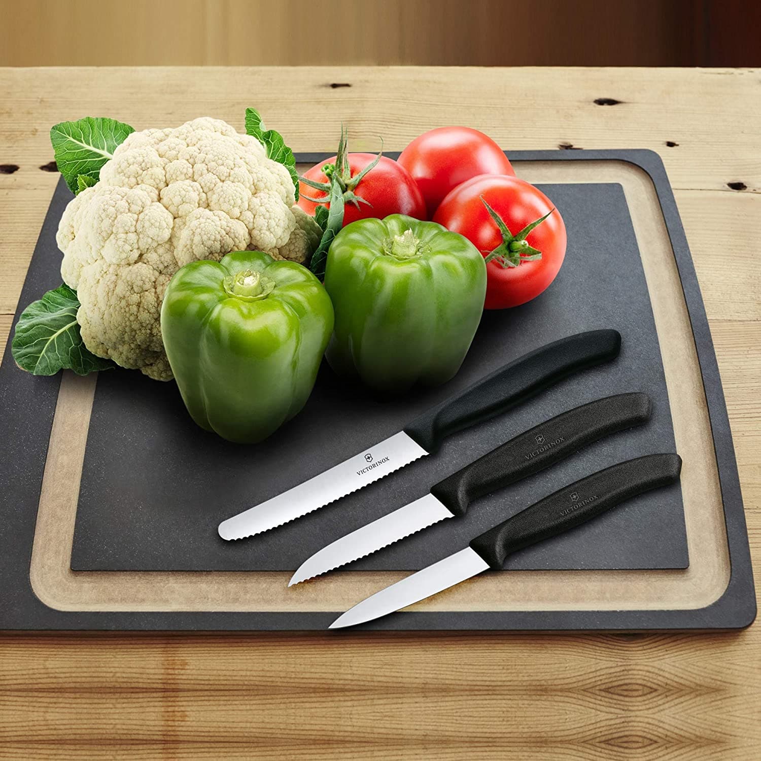 Victorinox Swiss Classic Paring Knife Set 3 Piece Black - 6.7113.3