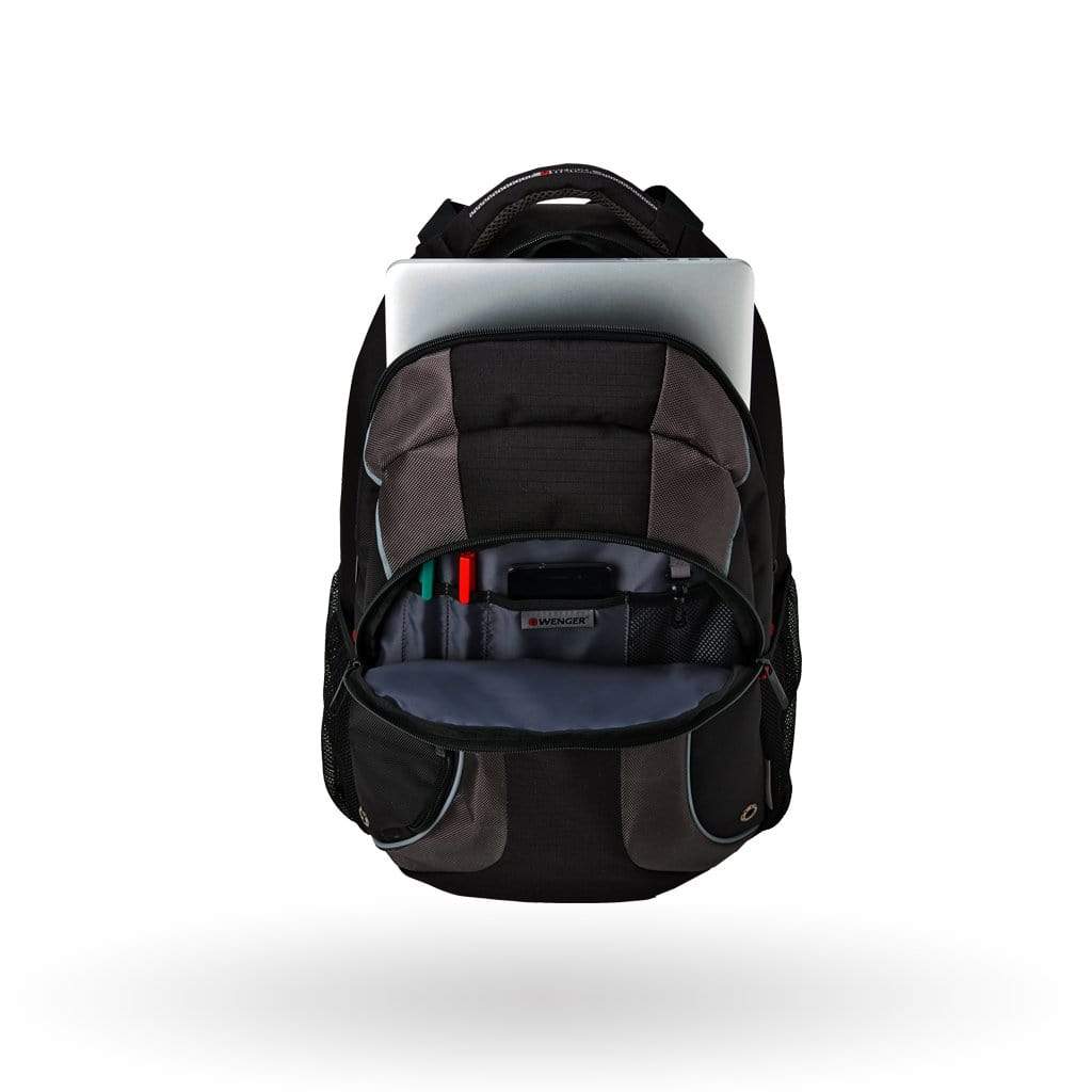 WENGER MERCURY ESSENTIAL 16 LAPTOP BACKPACK BLACK GREY 604433