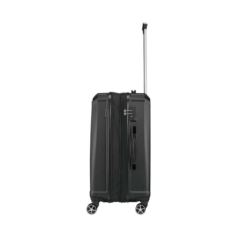 Wenger Destination 2 Piece 67+77cm Hardside Expandable Check-In Luggage Trolley Set Black - 612343-2