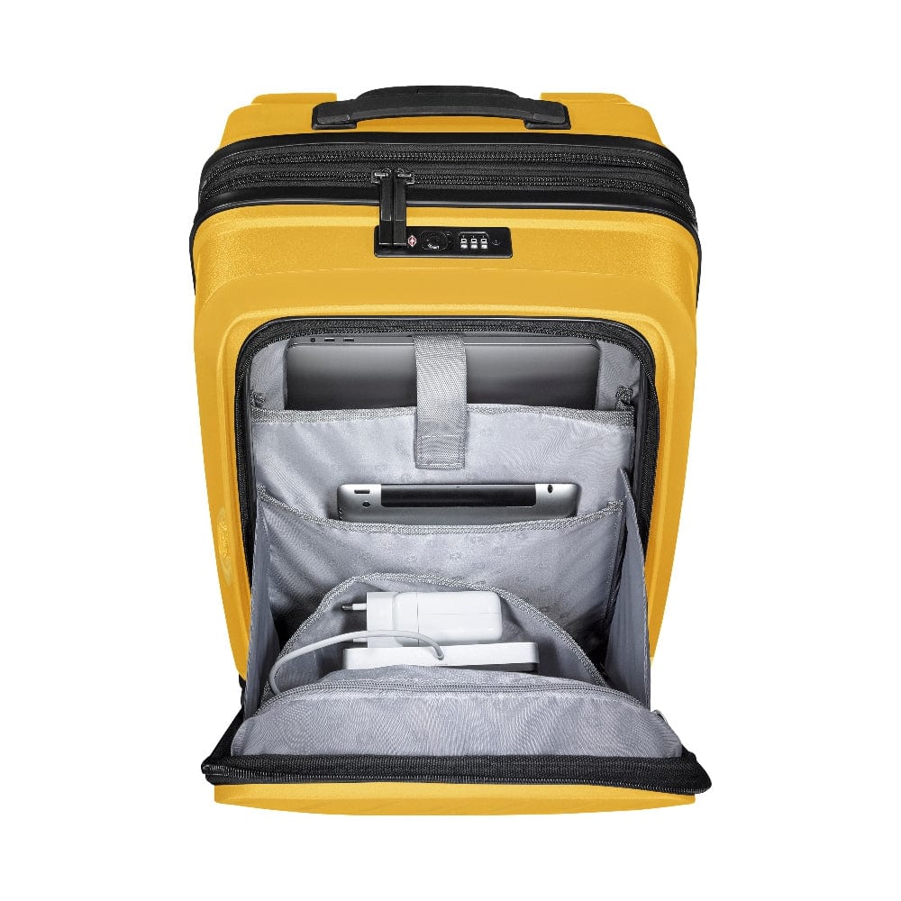 Wenger Ultra-Lite 2 Piece 55+77cm Hardside Expandable Cabin & Check-In Luggage Trolley Set Yellow