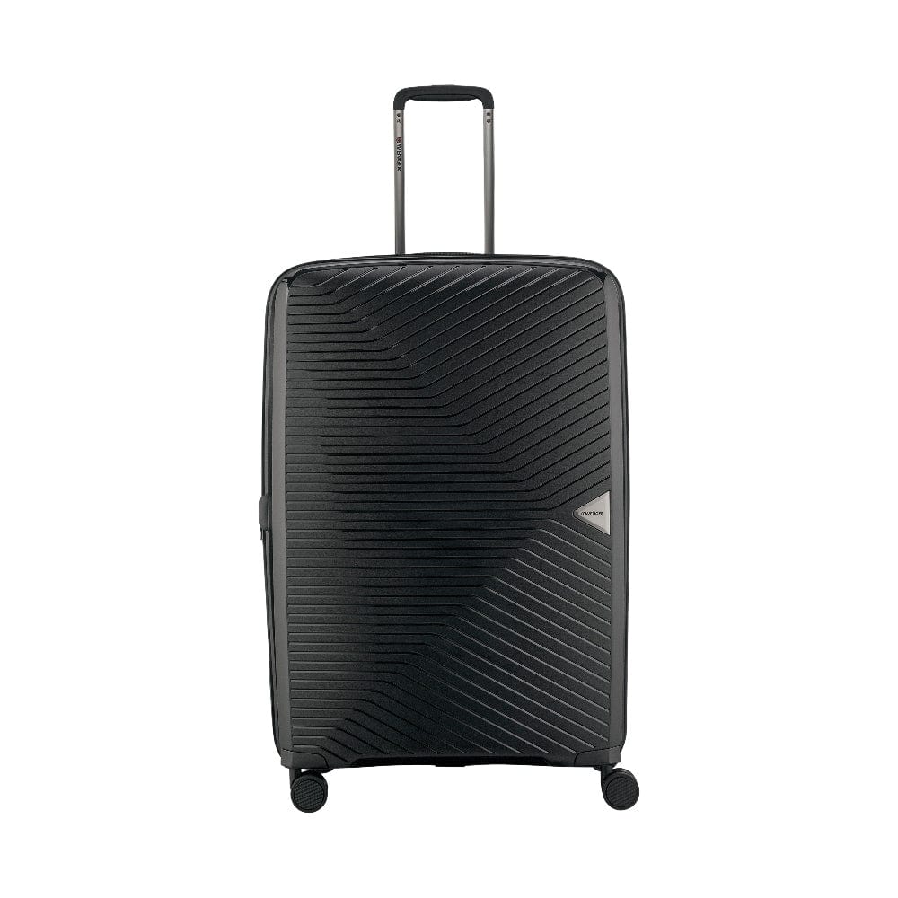 Wenger Ultra-Lite 2 Piece 55+77cm Hardside Expandable Cabin & Check-In Luggage Trolley Set Black