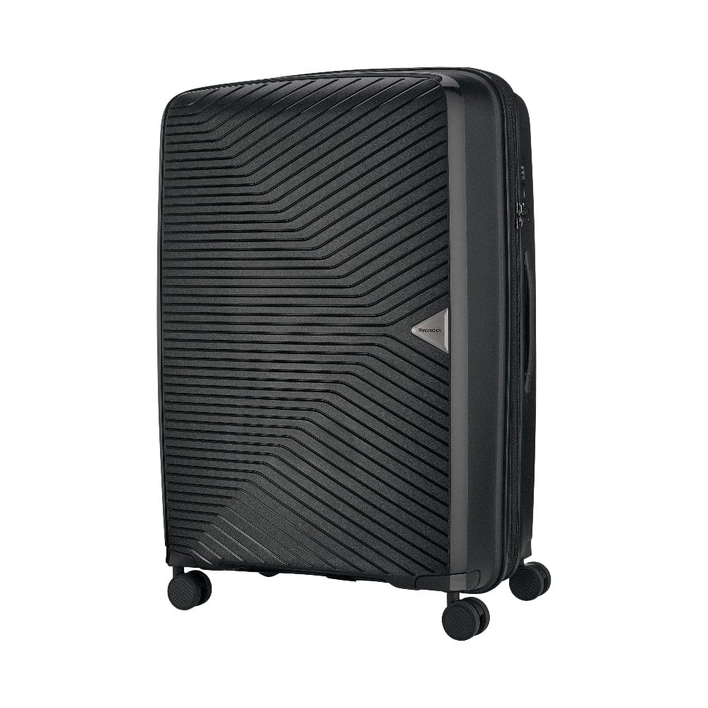 Wenger Ultra-Lite 2 Piece 55+77cm Hardside Expandable Cabin & Check-In Luggage Trolley Set Black