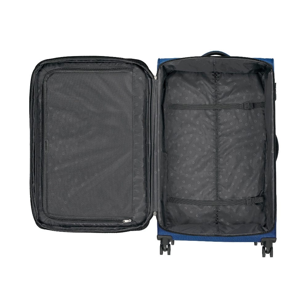 Wenger Beaumont Lite Large Softside Expandable 90cm Check-In Luggage Trolley Blue - 612386