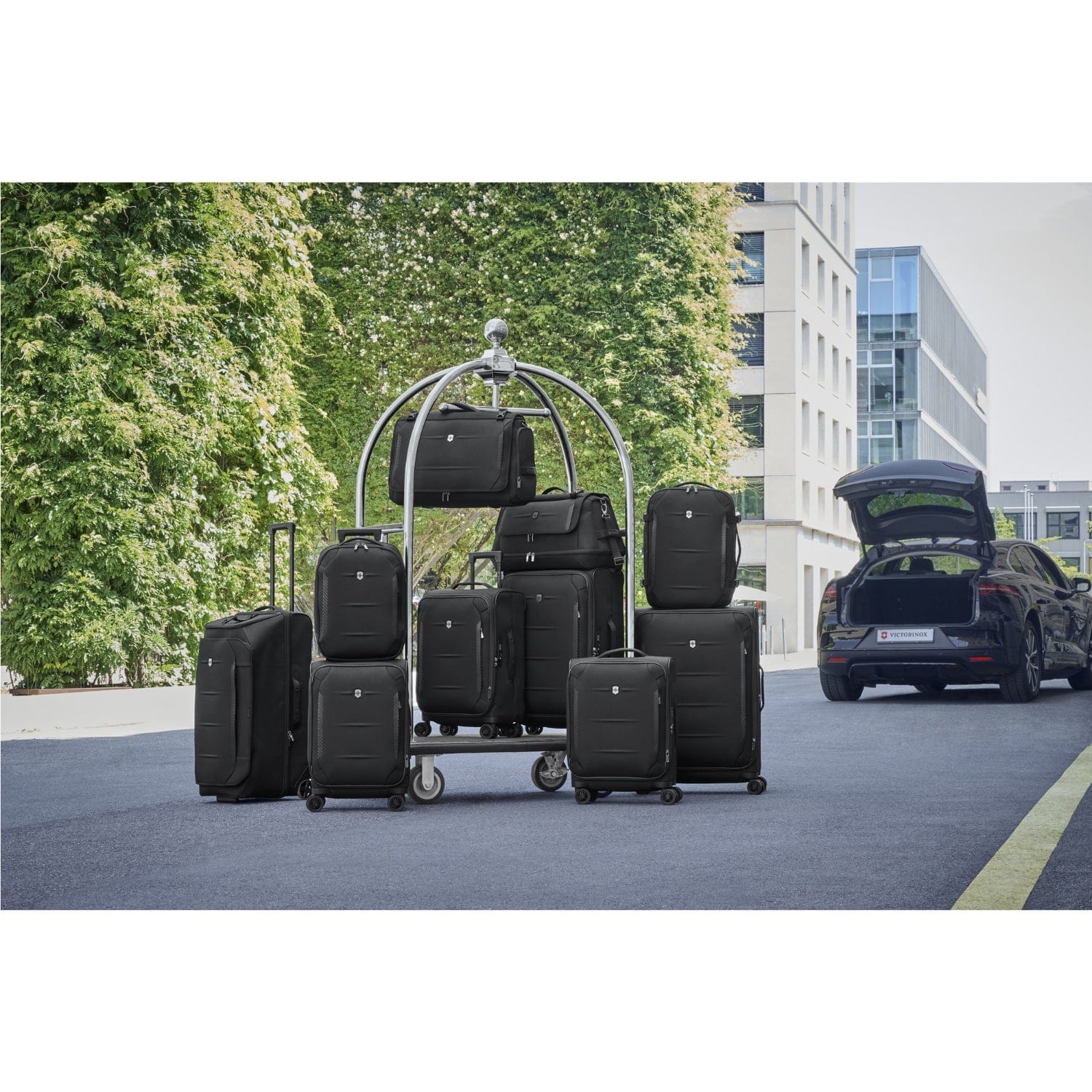 Victorinox Cross Light 55cm Softcase 4 Double Wheel Expandable Cabin Luggage Trolley Black - 612417