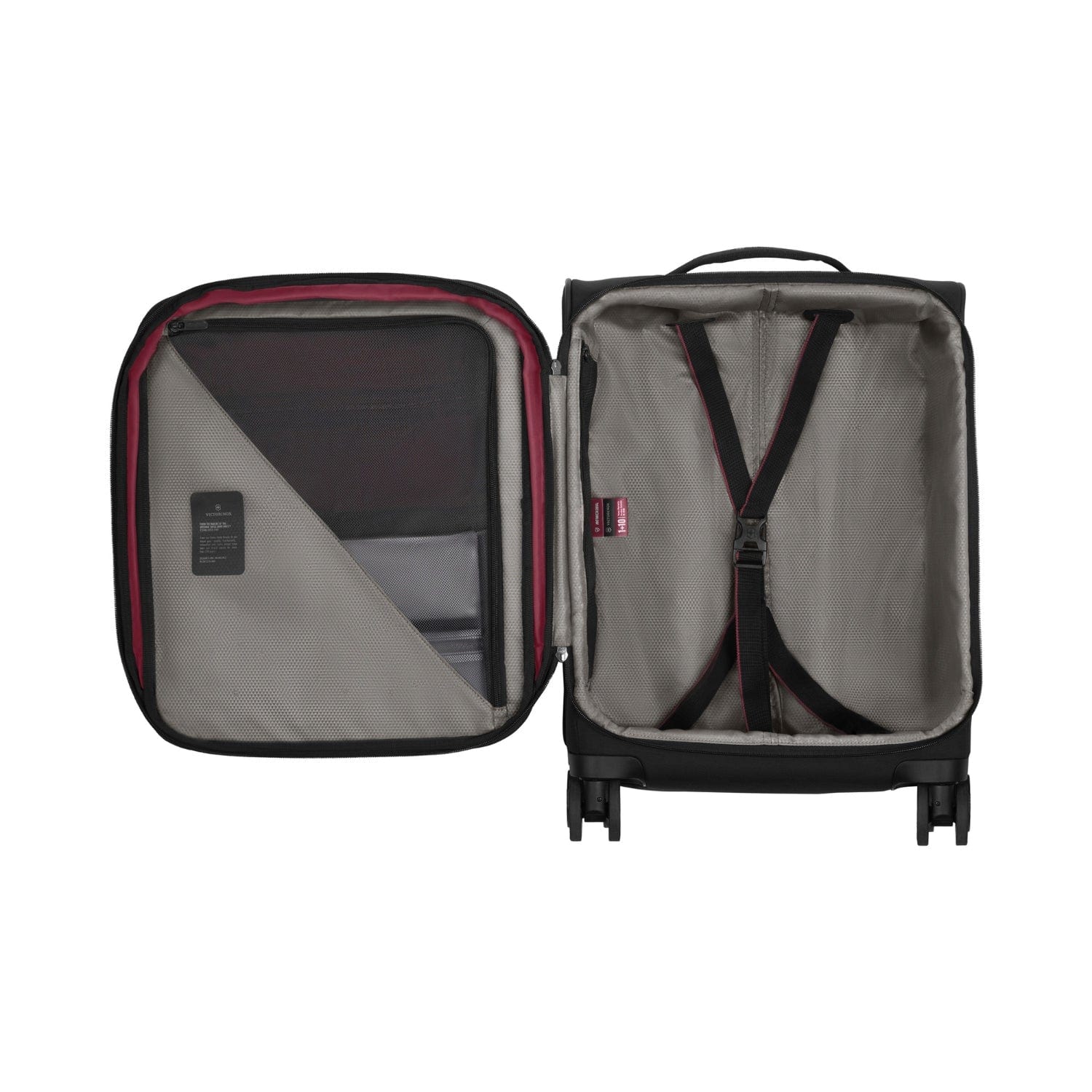 Victorinox Cross Light 55cm Softcase 4 Double Wheel Expandable Cabin Luggage Trolley Black - 612417