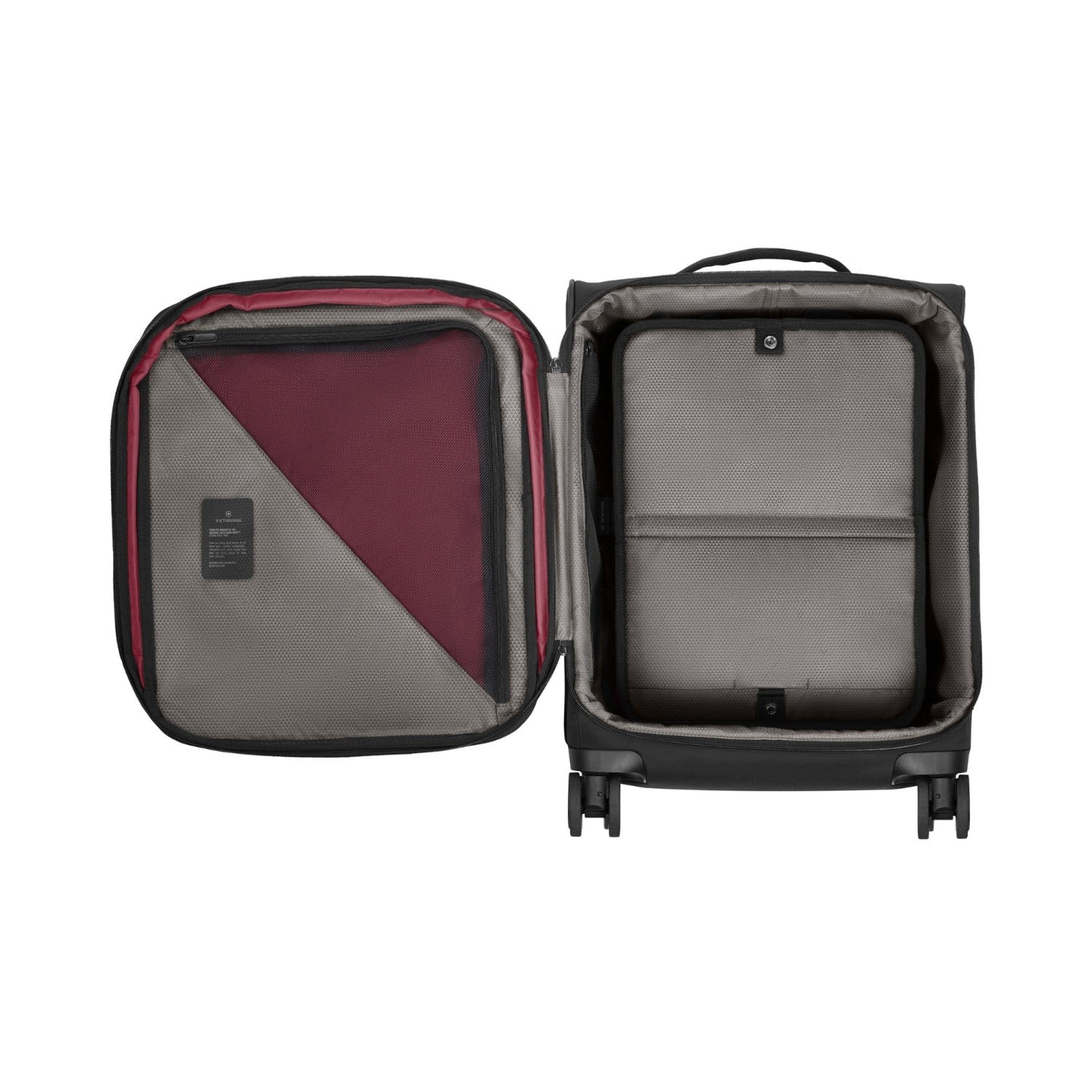 Victorinox Cross Light 55cm Softcase 4 Double Wheel Expandable Cabin Luggage Trolley Black - 612417