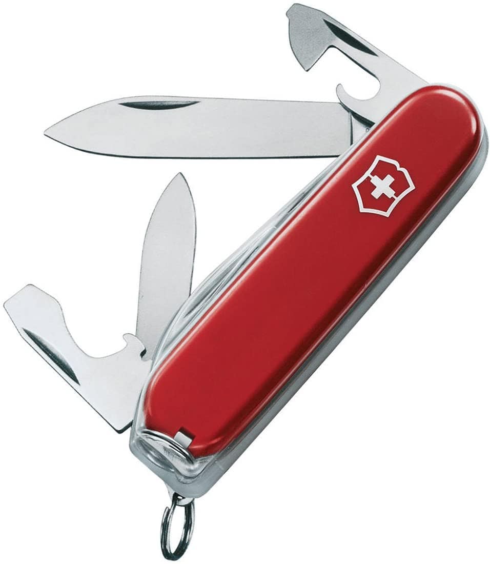 VICTORINOX SWISS ARMY KNIFE RECRUIT RED WITH 10 FUNCTIONS - 0.2503.B1