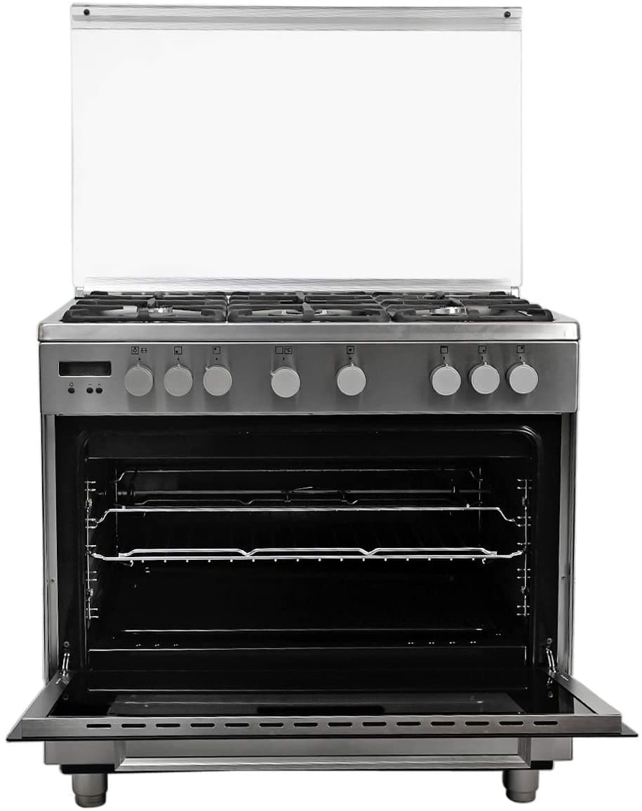 Electrolux ELUX 90X60 5GB GAS OVEN F.SAFETY CAST IRON  GRIDS S.STEEL-EKG941AAOX - Jashanmal Home