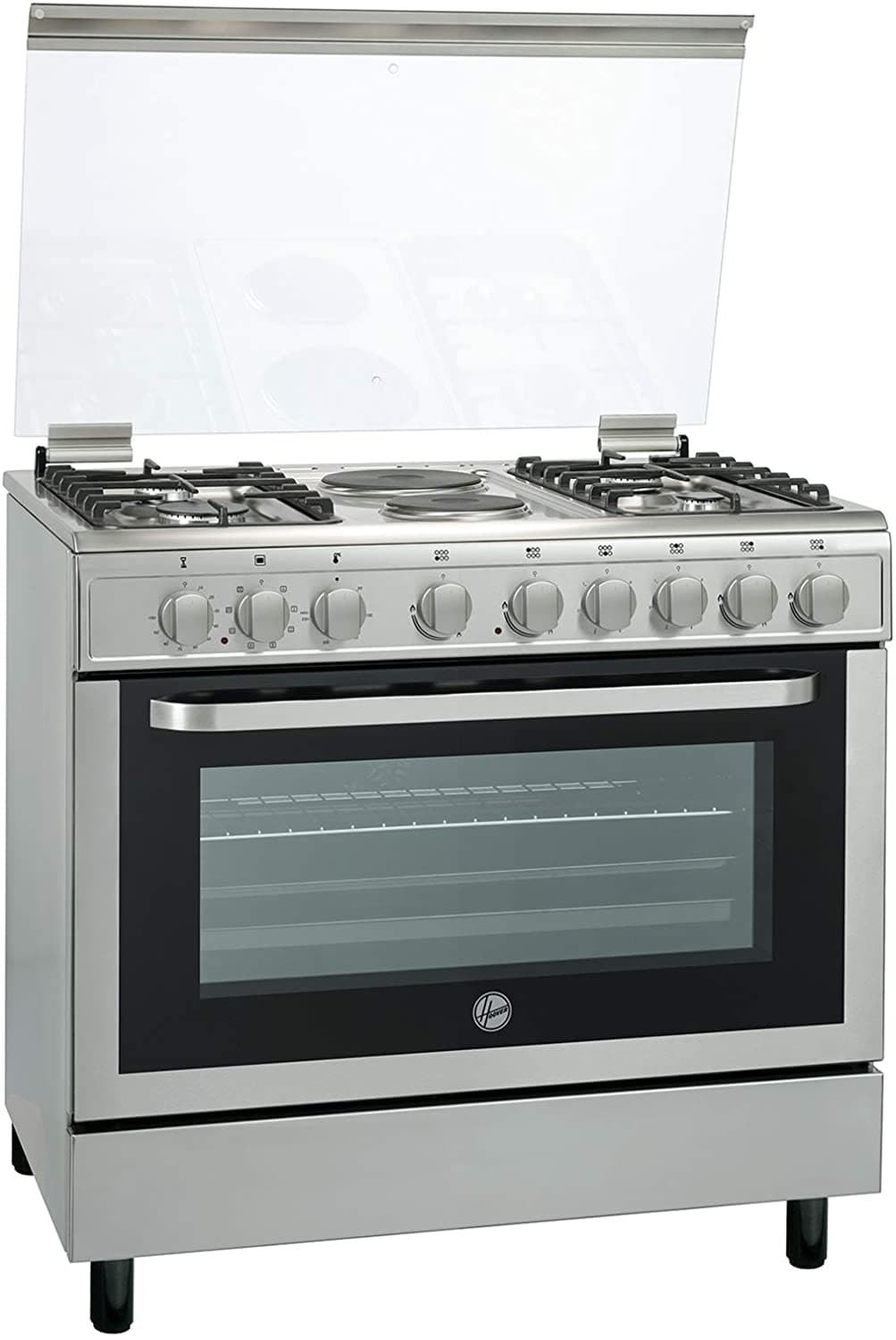 HOOVER 90 X 60 4 GB 2 HOT PLATE COOKER WITH FULL SAFETYSS-FGC9042-3DEX - Jashanmal Home