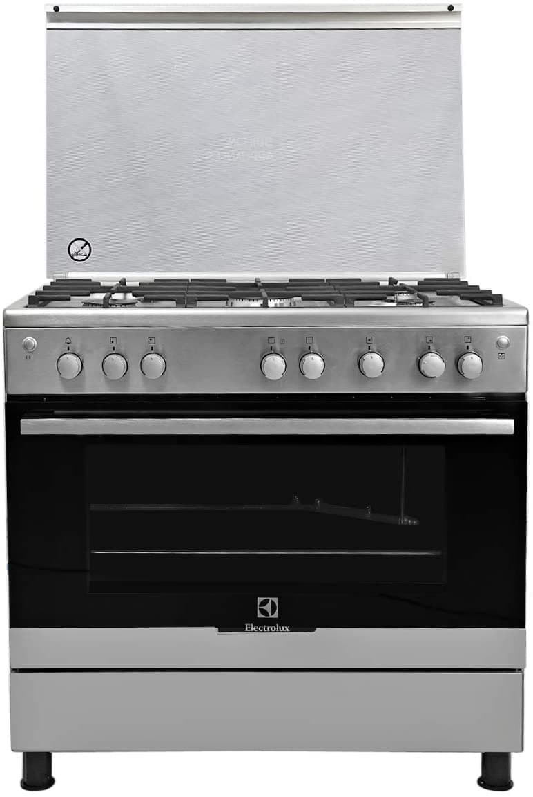 Electrolux ELUX 90X60 FULL GAS WITH TURNSPIT CAST IRON SUPPORTS COOLING FAN S.STEEL-EKG913A2OX - Jashanmal Home