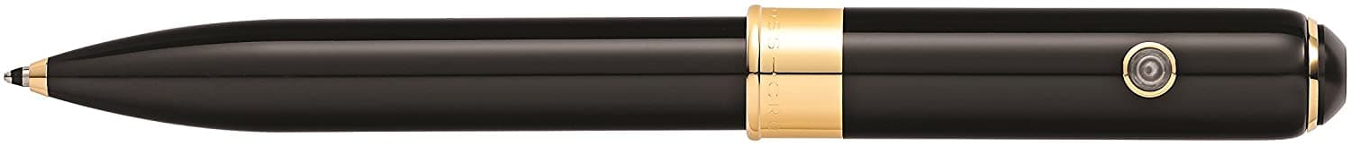 CROSS PEERLESS POLISHED BLACK TRACKER BALLPOINT PEN WITH 23KT GOLD-PLATED APPOINTMENT - AT0702-103/TKR
