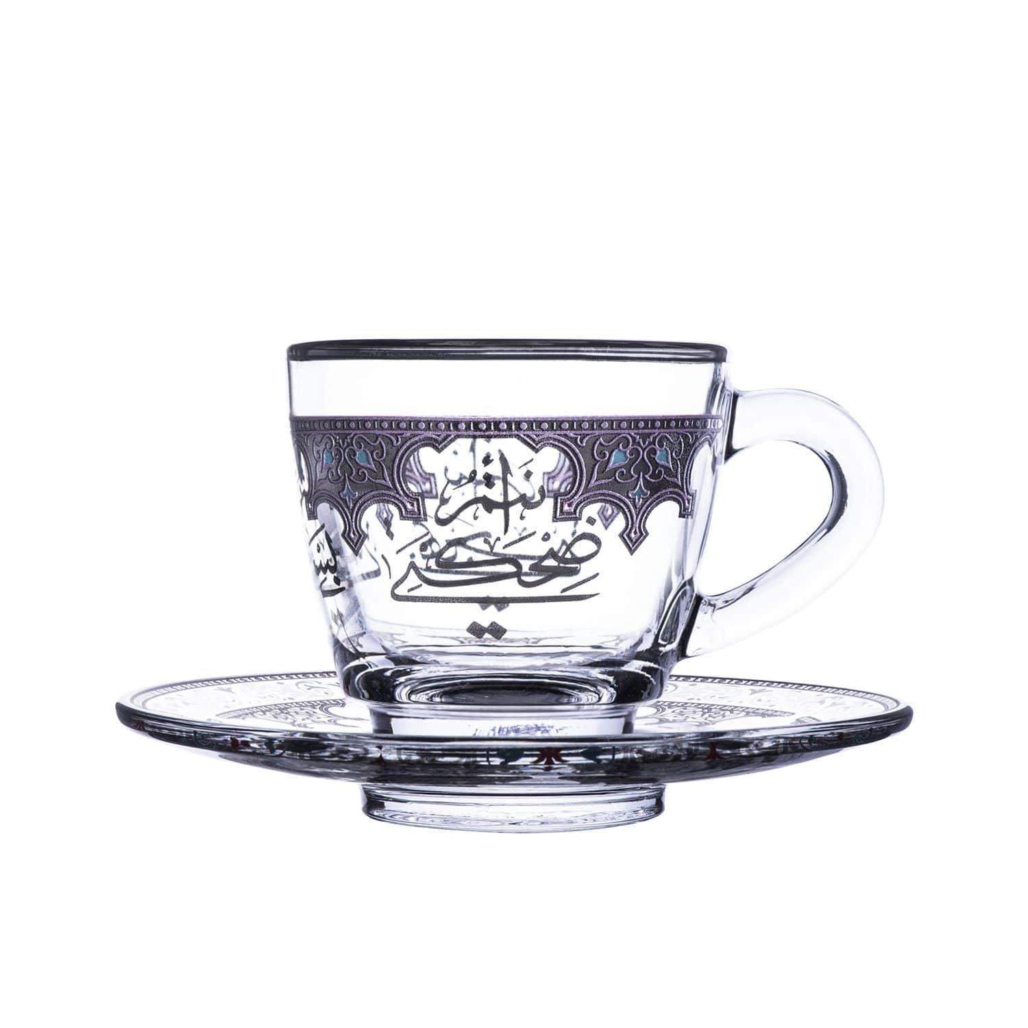 DIMLAJ SUROOR 12PC COFFEE CUP AND SAUCER PLATINUM - 46995