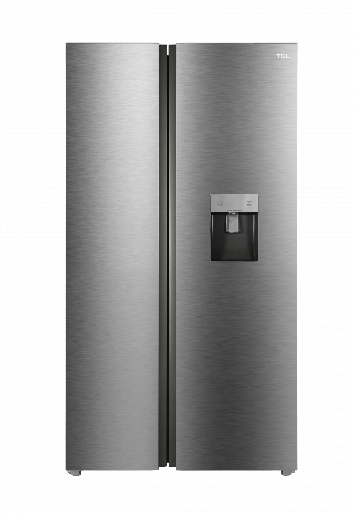 TCL 790 LTR SIDE BY SIDE REFRIGERATOR WITH WATER DISPENSER, INOX, P790SBSNWD
