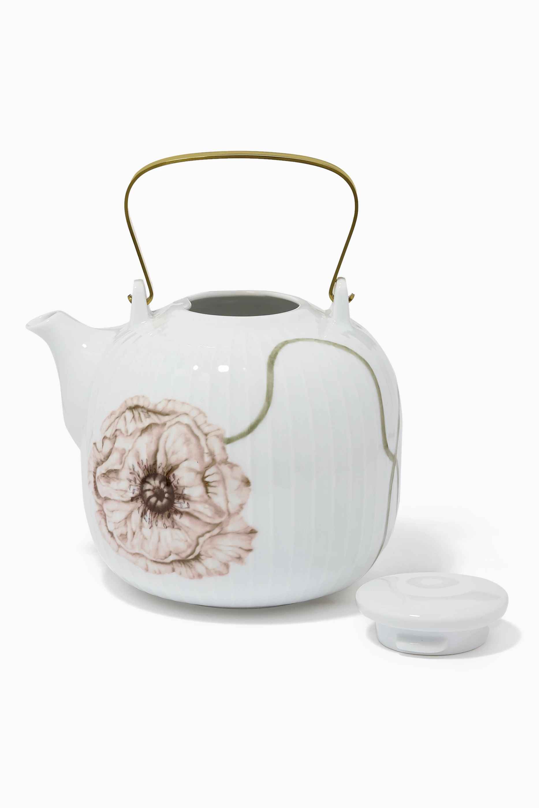 Kahler Hammershøi Poppy Teapot 1,2 Ll White W. Deco