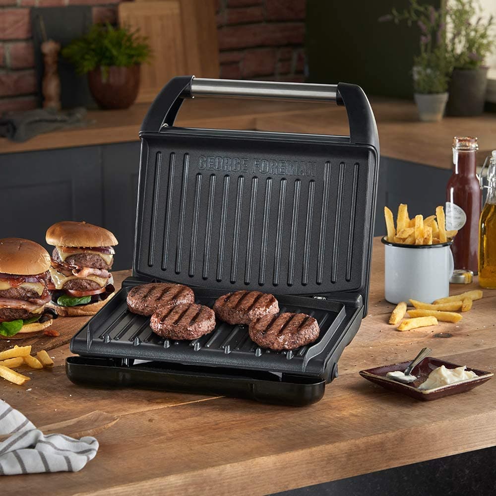 George Foreman Large Steel Grill Family, Grey 1850W - 25051