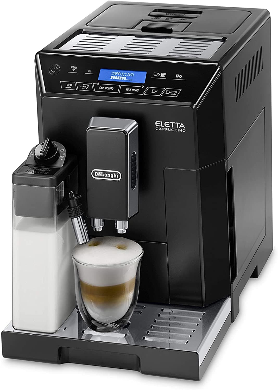 Delonghi Eletta Fully Automatic Coffee Machine, Black - Ecam44.660.B (Made In Italy)