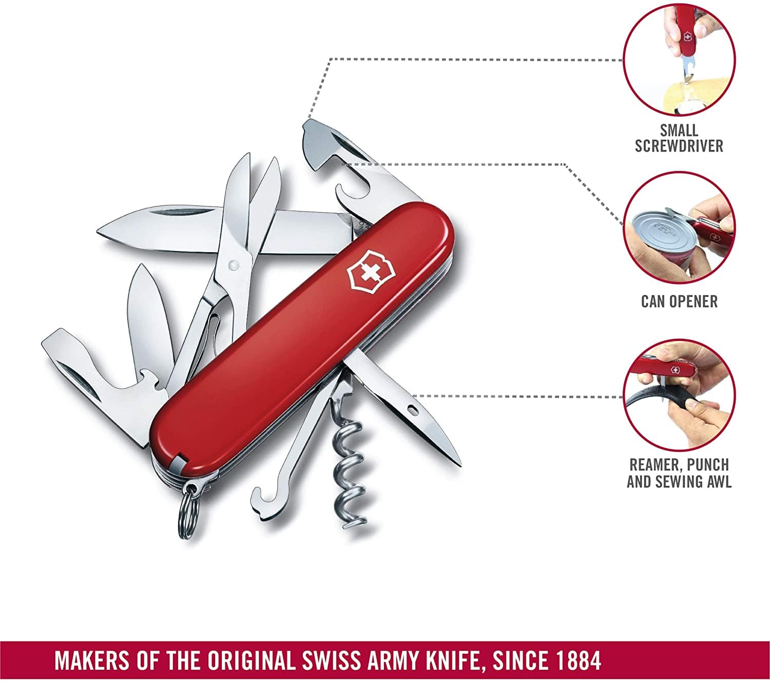 Victorinox Swiss Army Climber 91mm Red With 14 Functions - 1.3703/B1