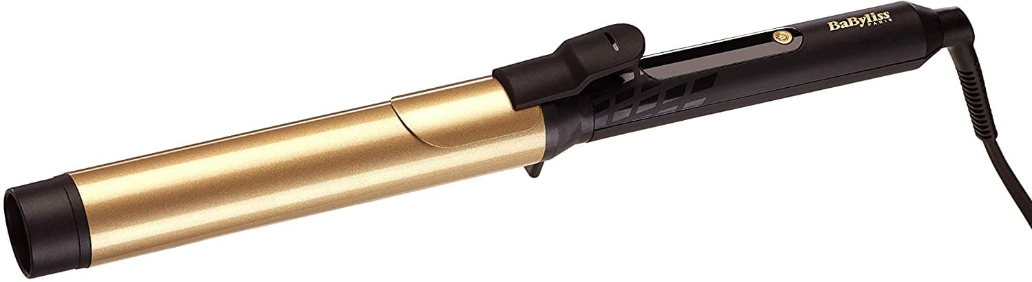 BaByliss Hair Curling Iron 3 Temperature LED, 32mm ,Gold -BABC432SDE - Jashanmal Home