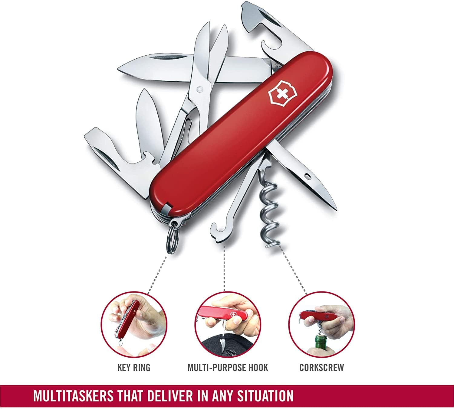 Victorinox Swiss Army Climber 91mm Red With 14 Functions - 1.3703/B1