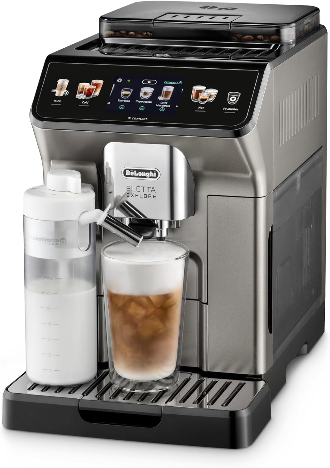 De'Longhi إليتا إكسبلور ماكينة صنع القهوة تيتانيوم ECAM450.86.T