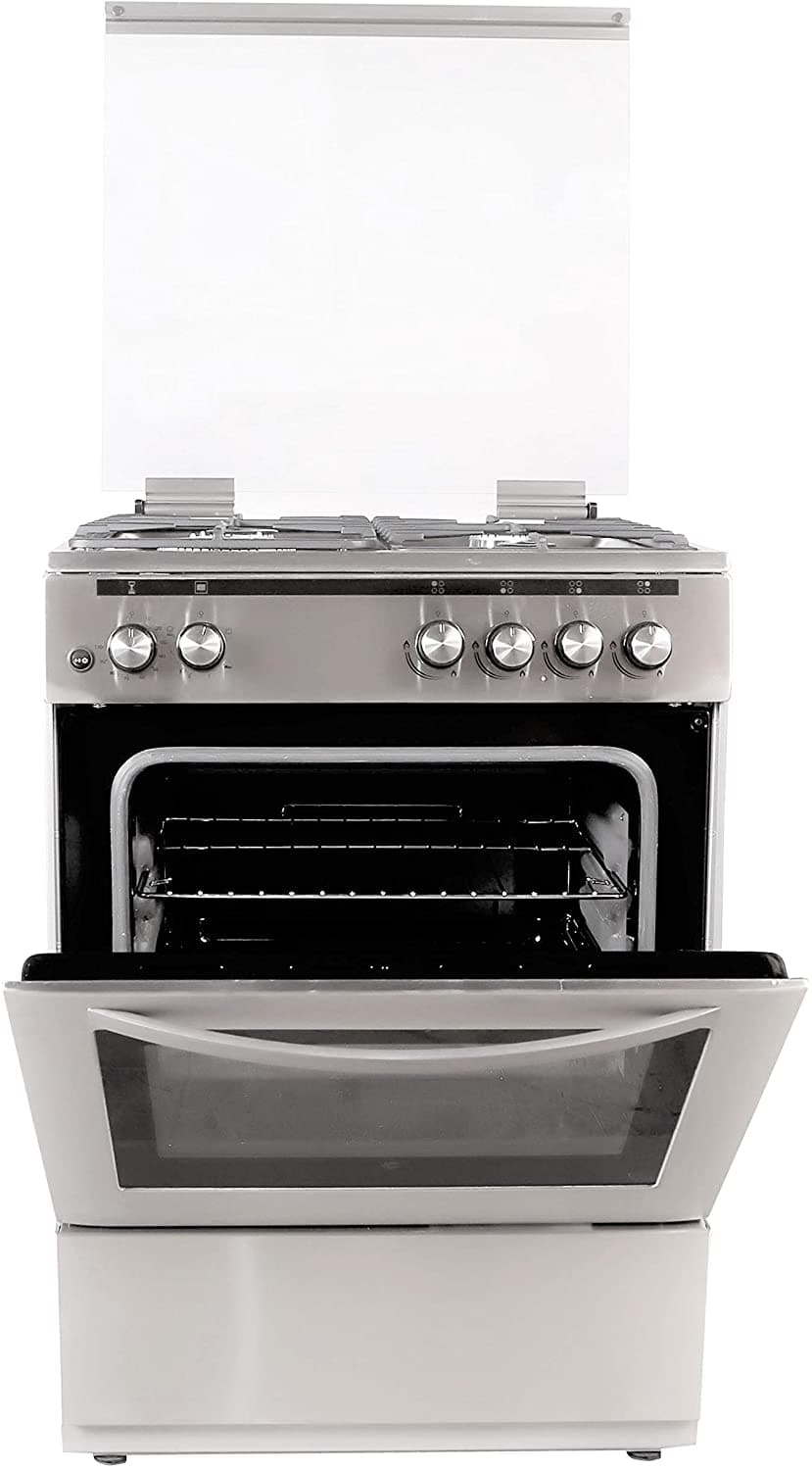 HOOVER 3+1 (WOK) G B 60X60 WITH GAS OVEN & FS STEEL (33000100)-FGC66.02S - Jashanmal Home