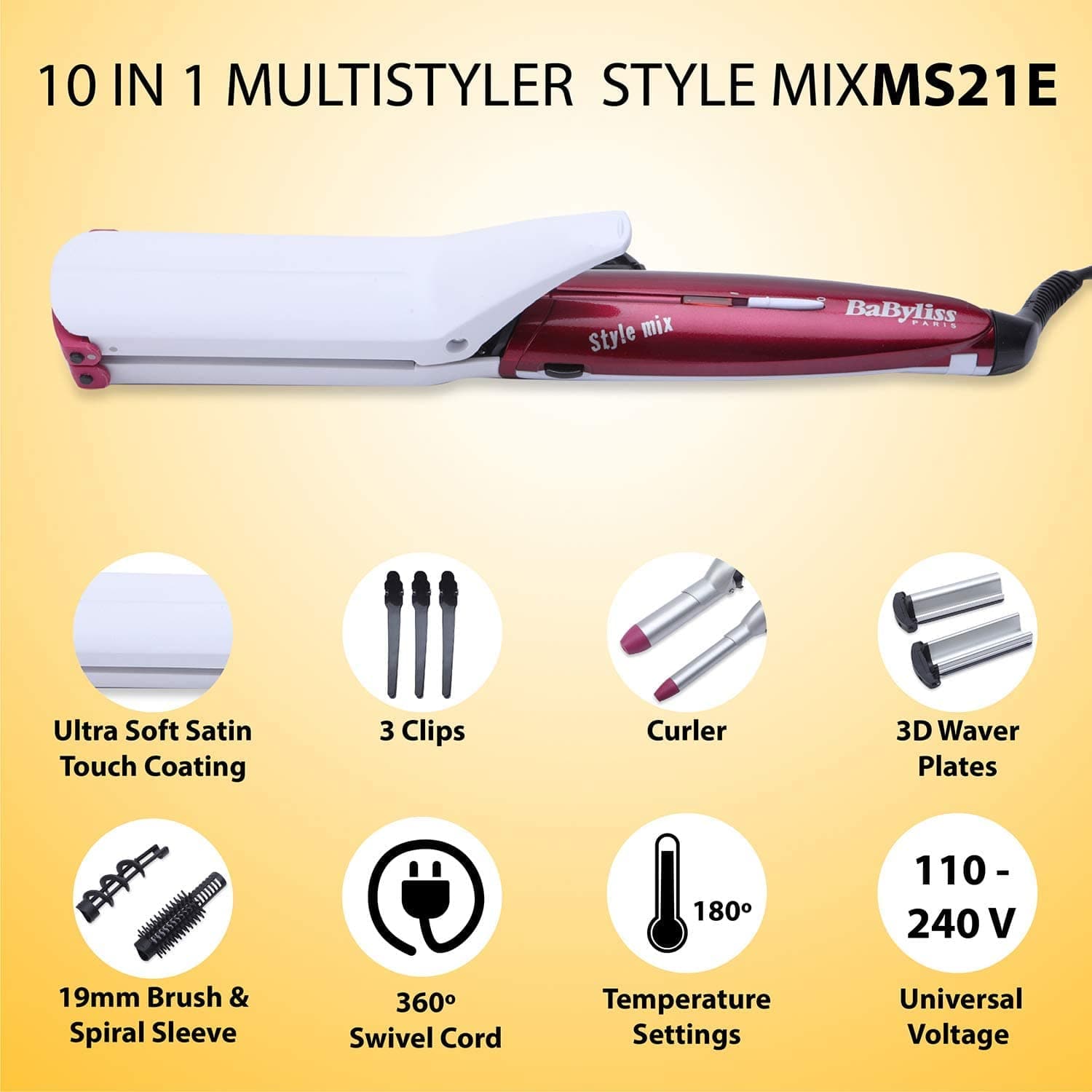 BaByliss Multi Styler Ceramic with 10 Accessories