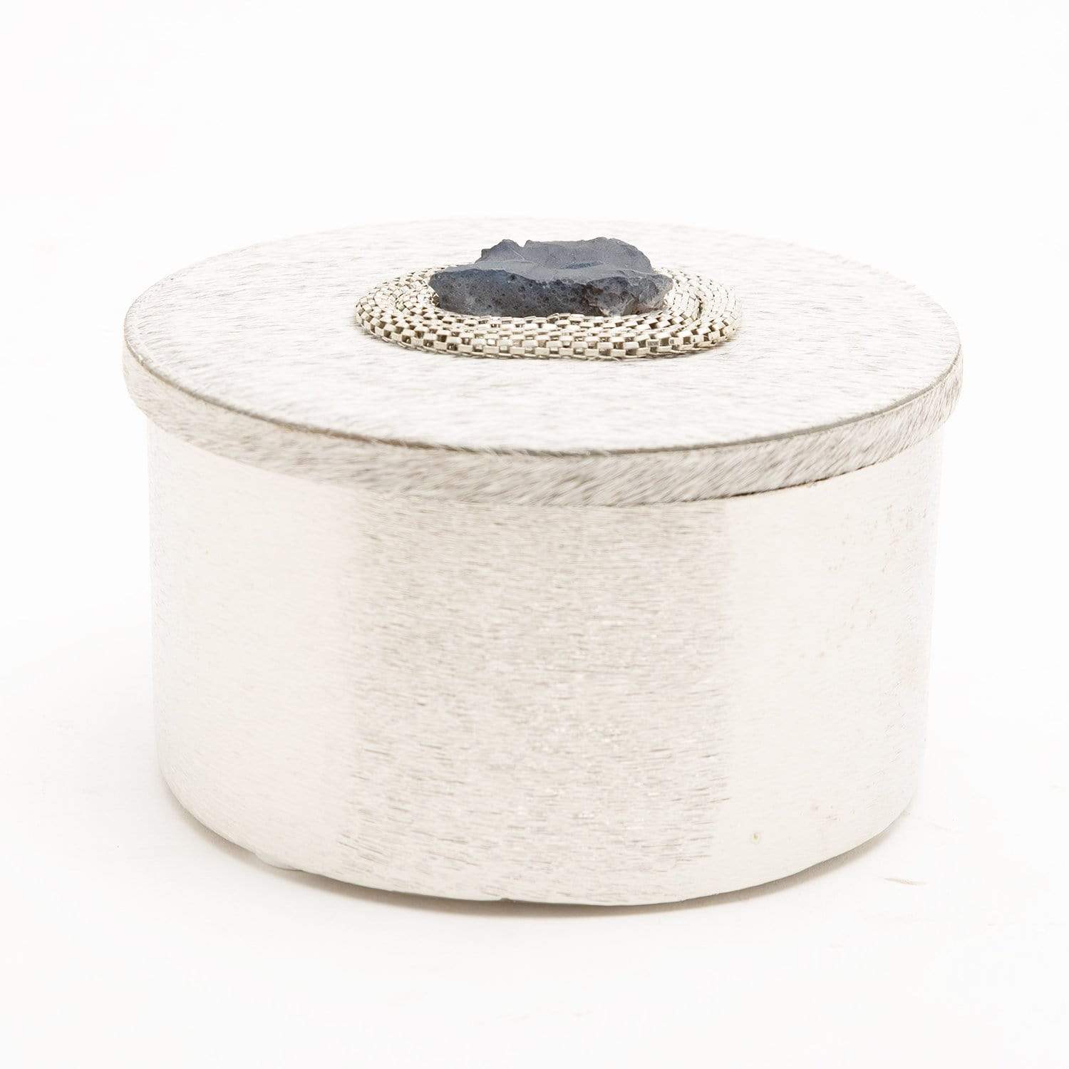 باناش ديكو صندوق معدني مصقول مع جلد هيرون 6.5 بوصة - 90126
