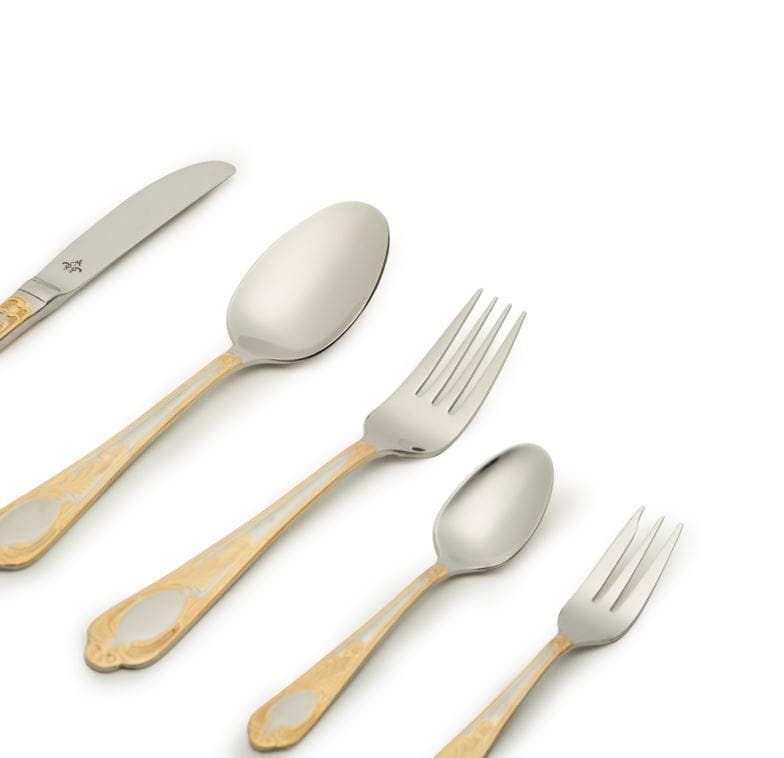 CAMEO ONE SIDE GOLDPLATED 68PC  CUTLERY SET - GL21/GPBX