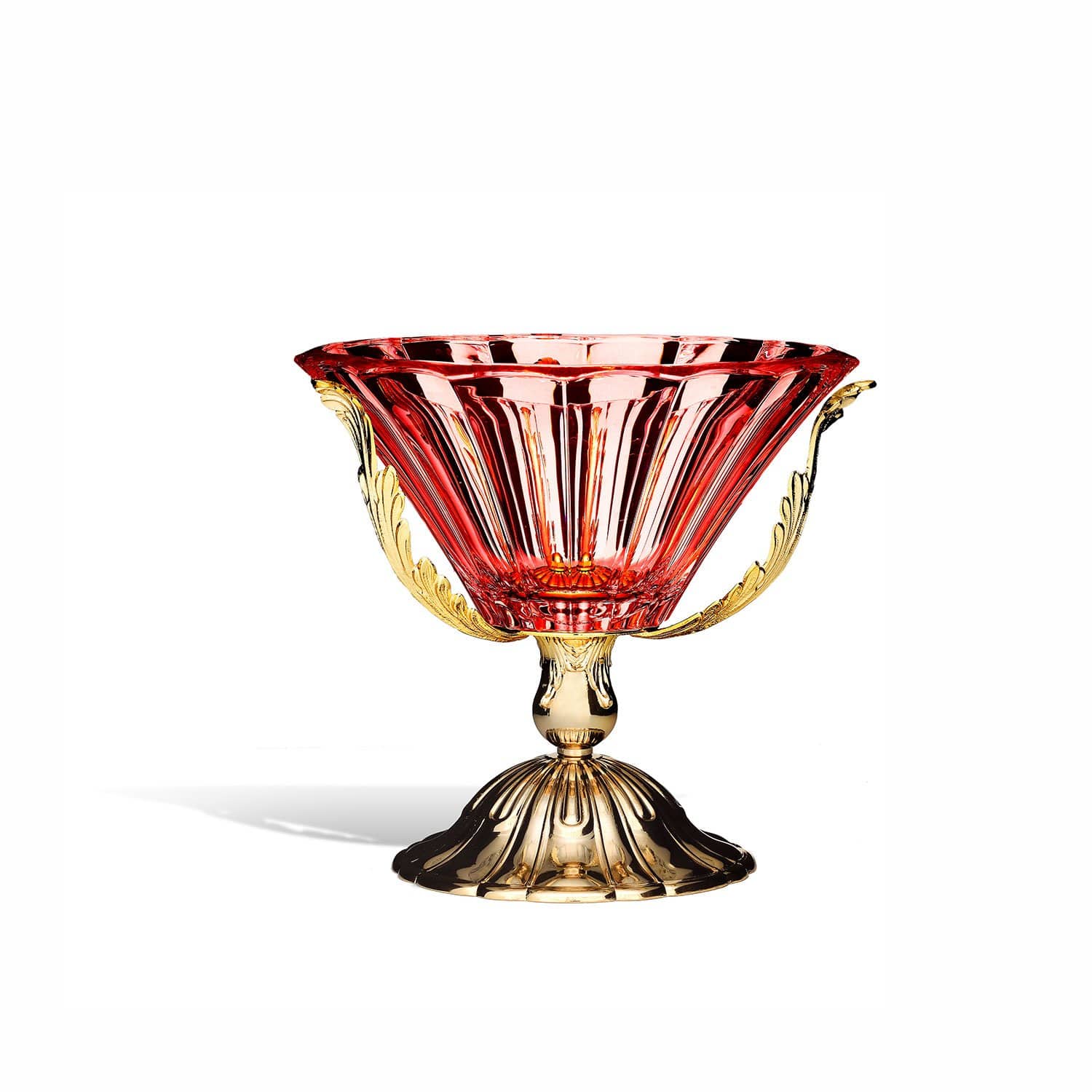 ROMA BOWL GLASS RED 26 X H26 CM - DC6157/OR-RS