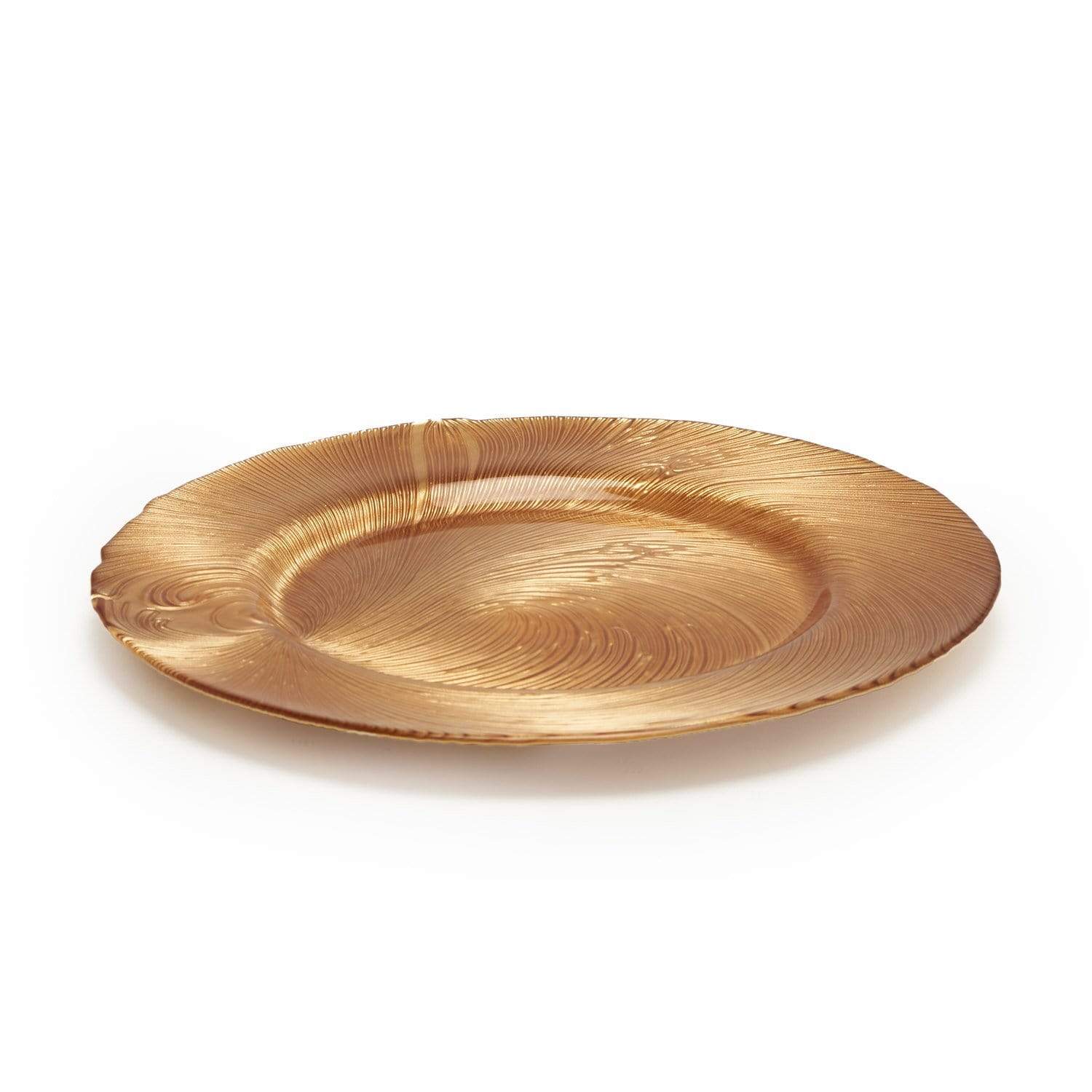 GLASS CHARGER PLATE 33CM GOLD PAINTED - 1Q953-006