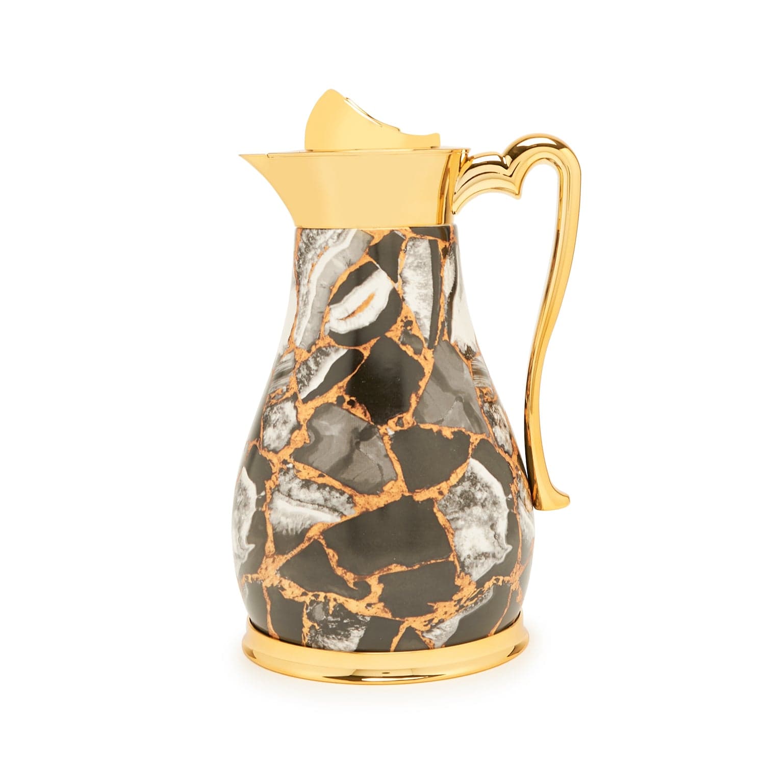 Amber Marlene Gold With Decoration 0.75L Flask - AM4407-750-MAR