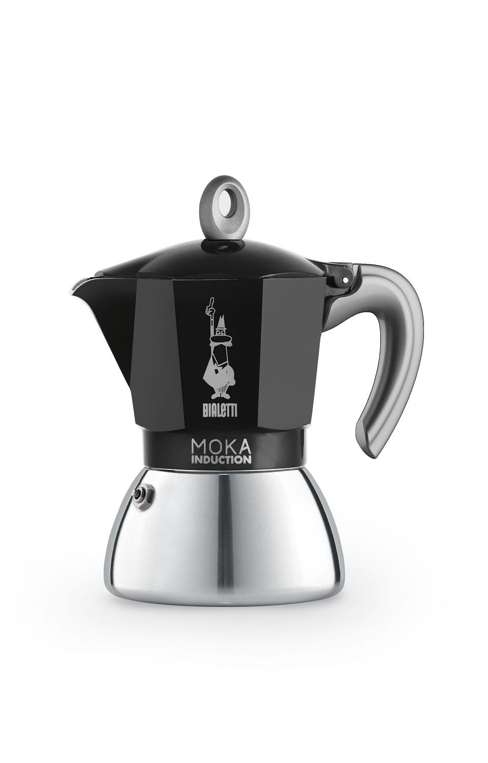 BIALETTI NEW MOKA INDUCTION COFFEE MAKER BLACK 6 CUPS - 6936