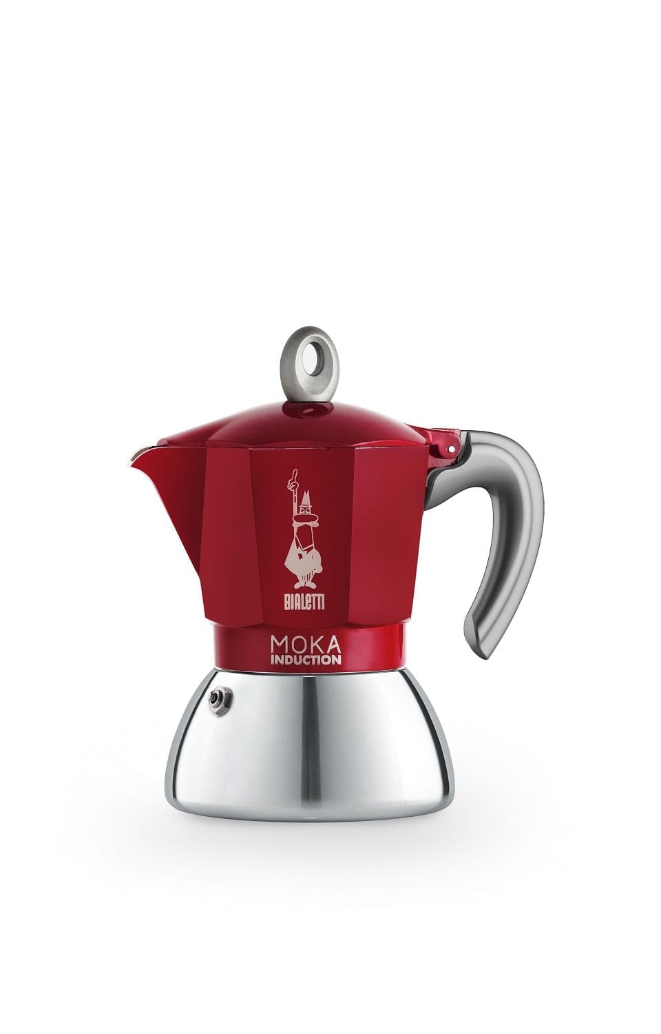 BIALETTI NEW MOKA INDUCTION COFFEE MAKER RED 4 CUPS - 6944