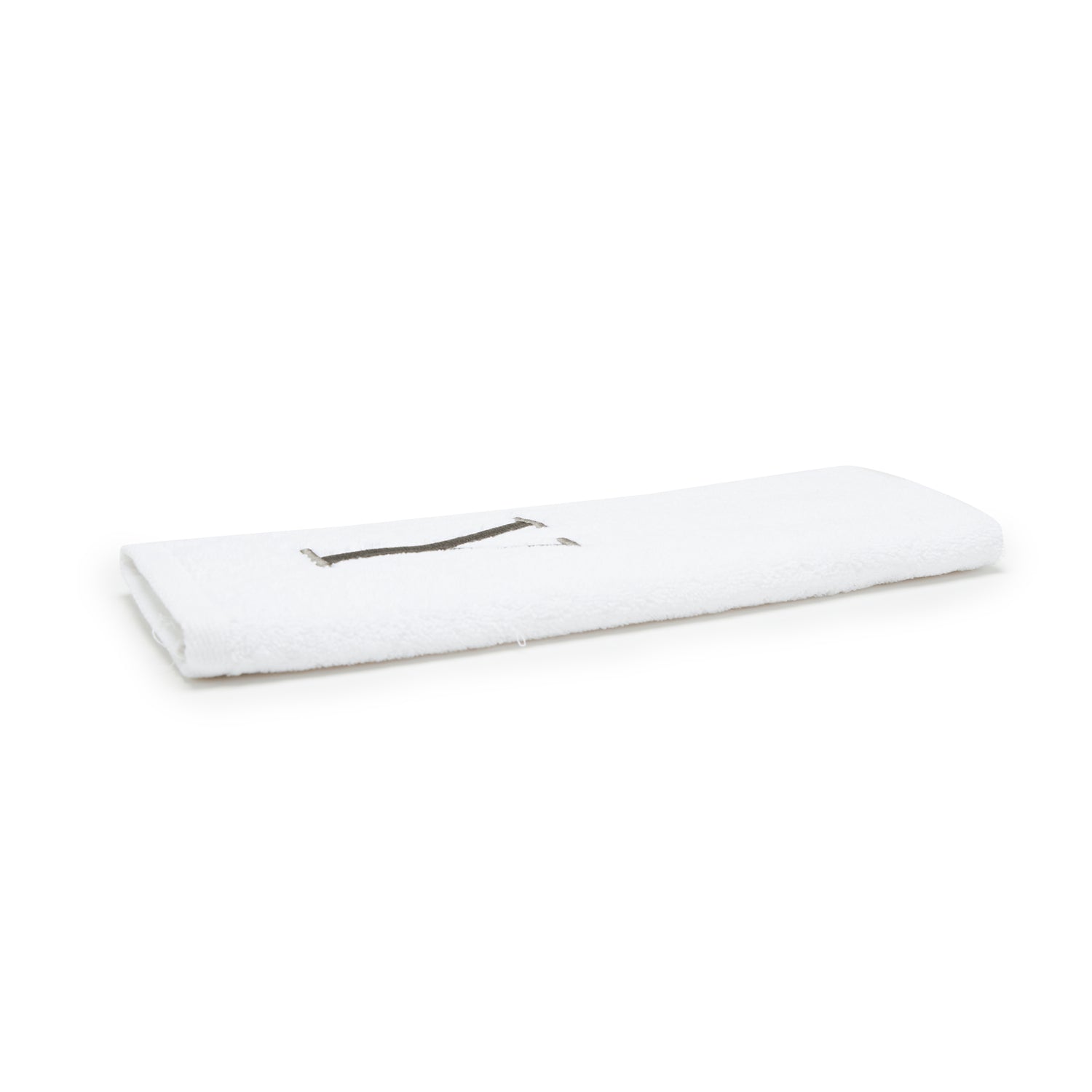 Avanti Monogram Block Letter Y Hand Towel - WHITE AND SILVER