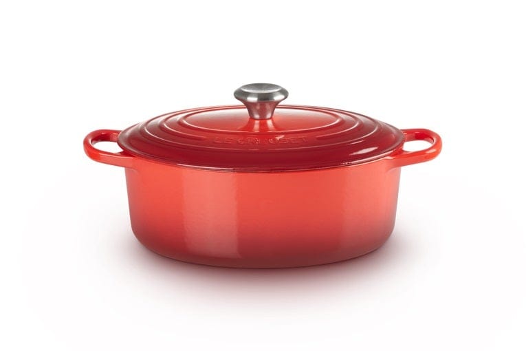 LE CREUSET OVAL FRENCH OVEN 31CM CHERRY RED