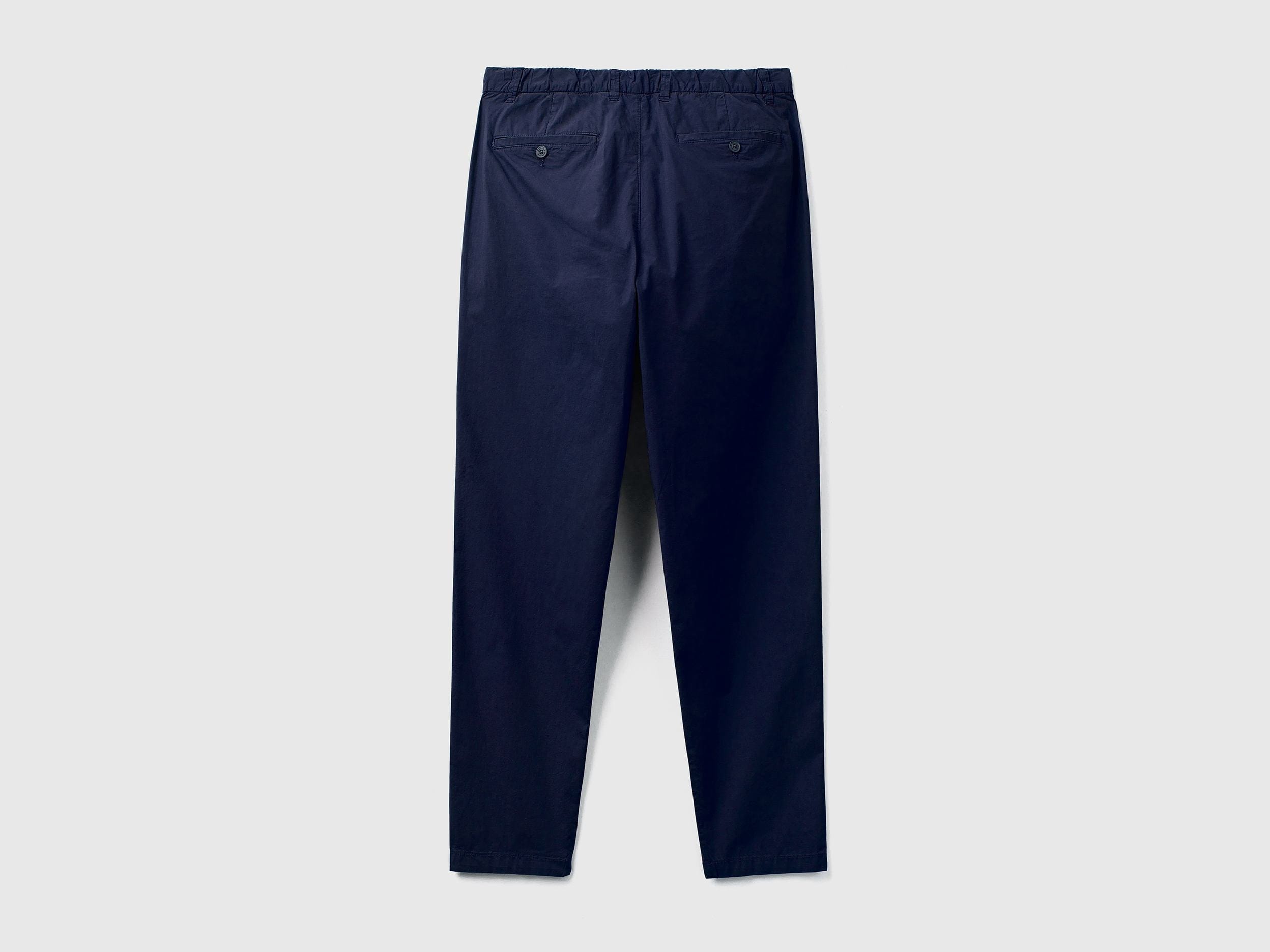 Chinos in canvas with drawstring