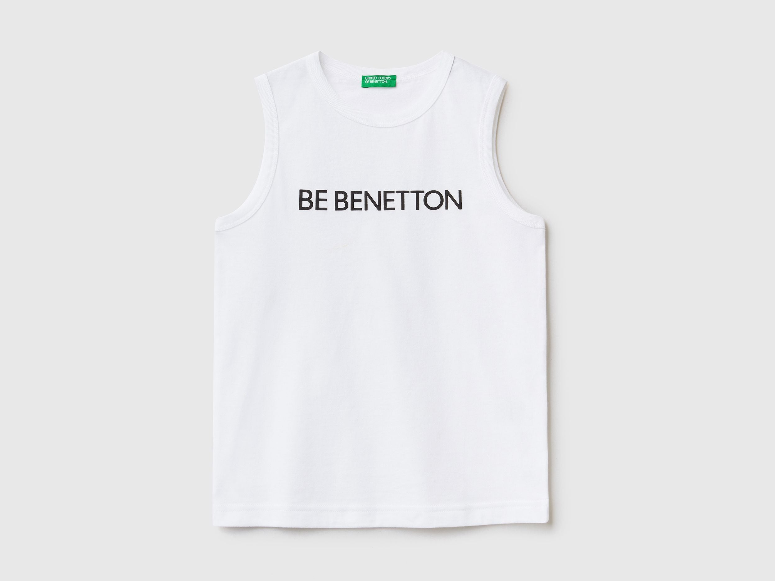 Tank top in 100% organic cotton with logo