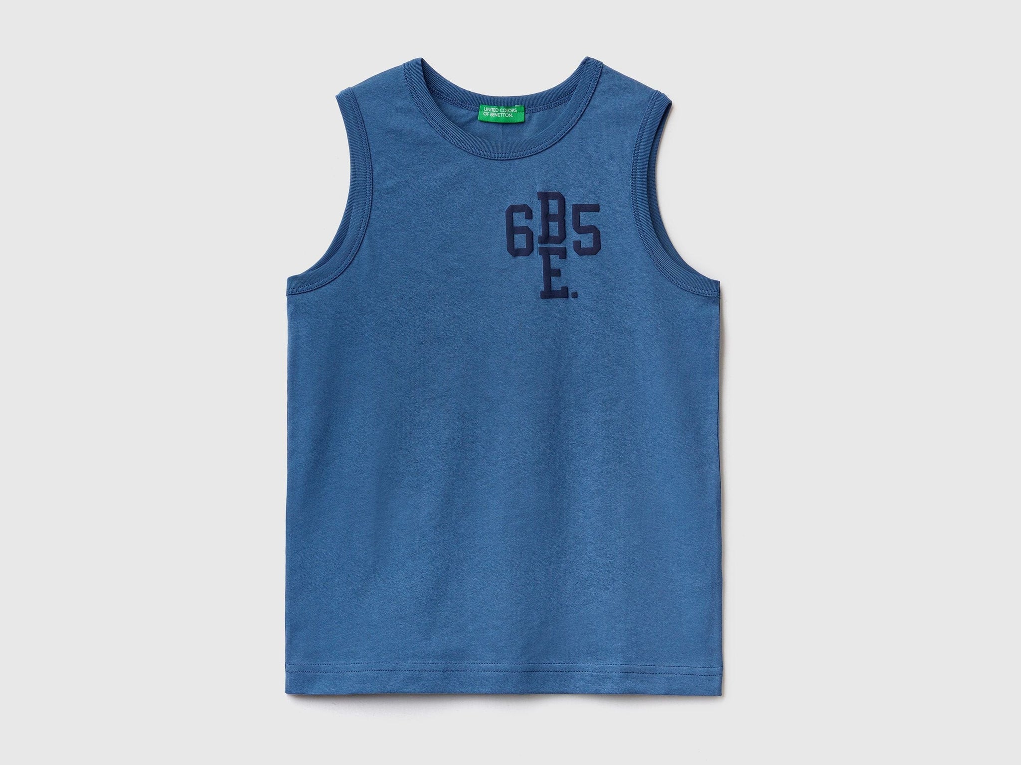 Tank top in 100% organic cotton with logo