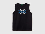 Tank top in 100% organic cotton with logo