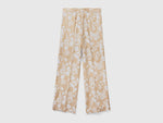 Printed trousers with drawstring