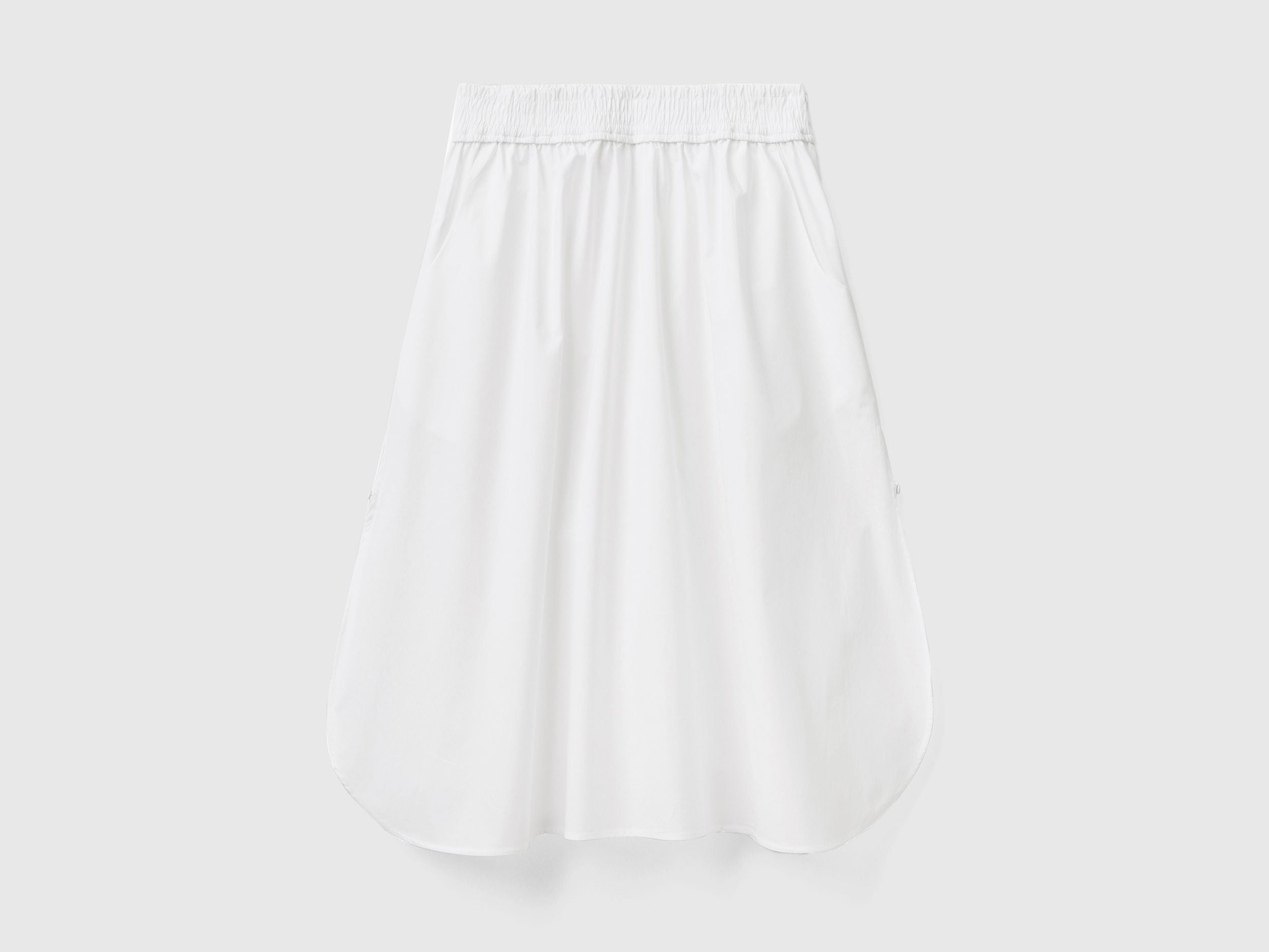 Midi skirt in 100% cotton
