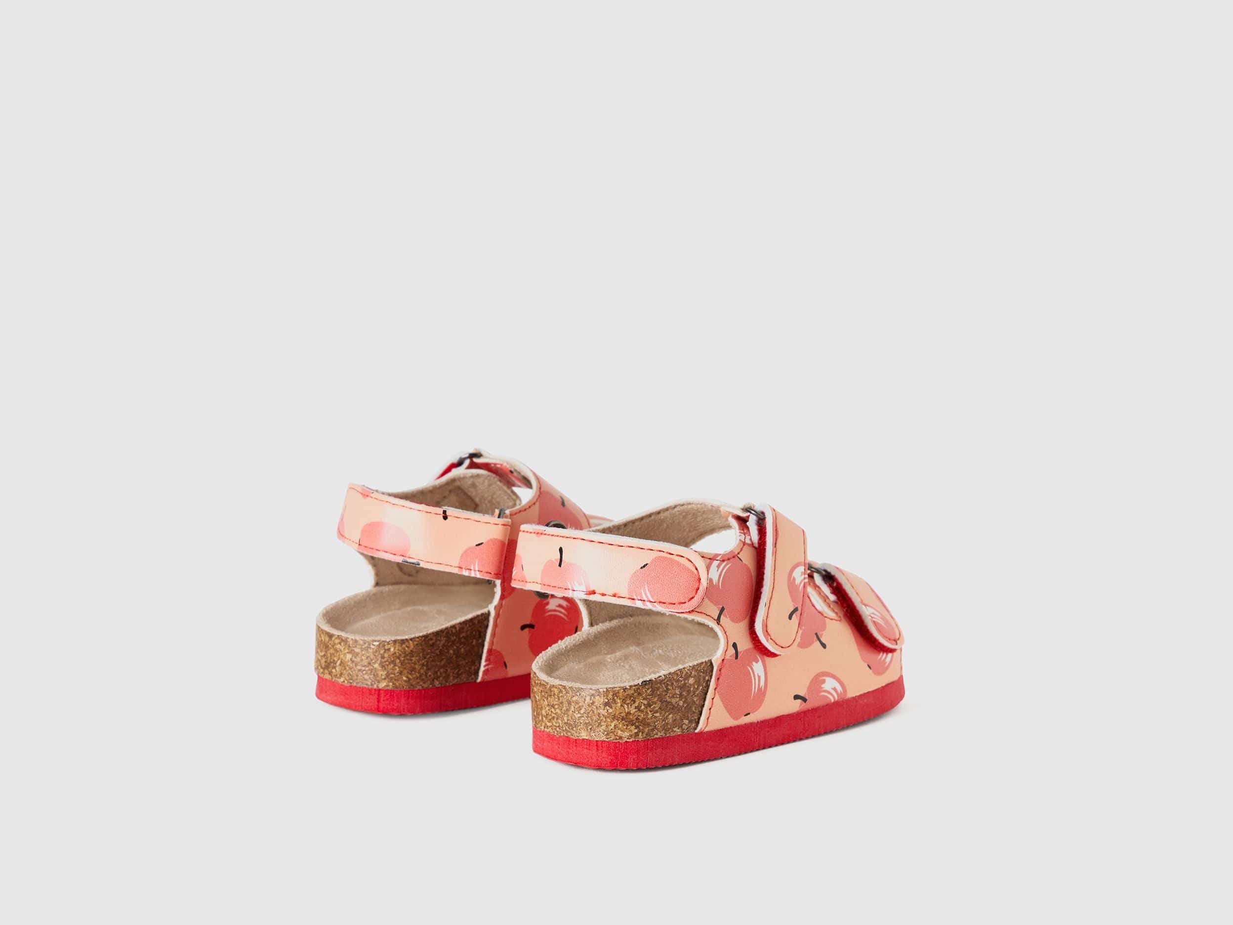 Sandals with fruit pattern