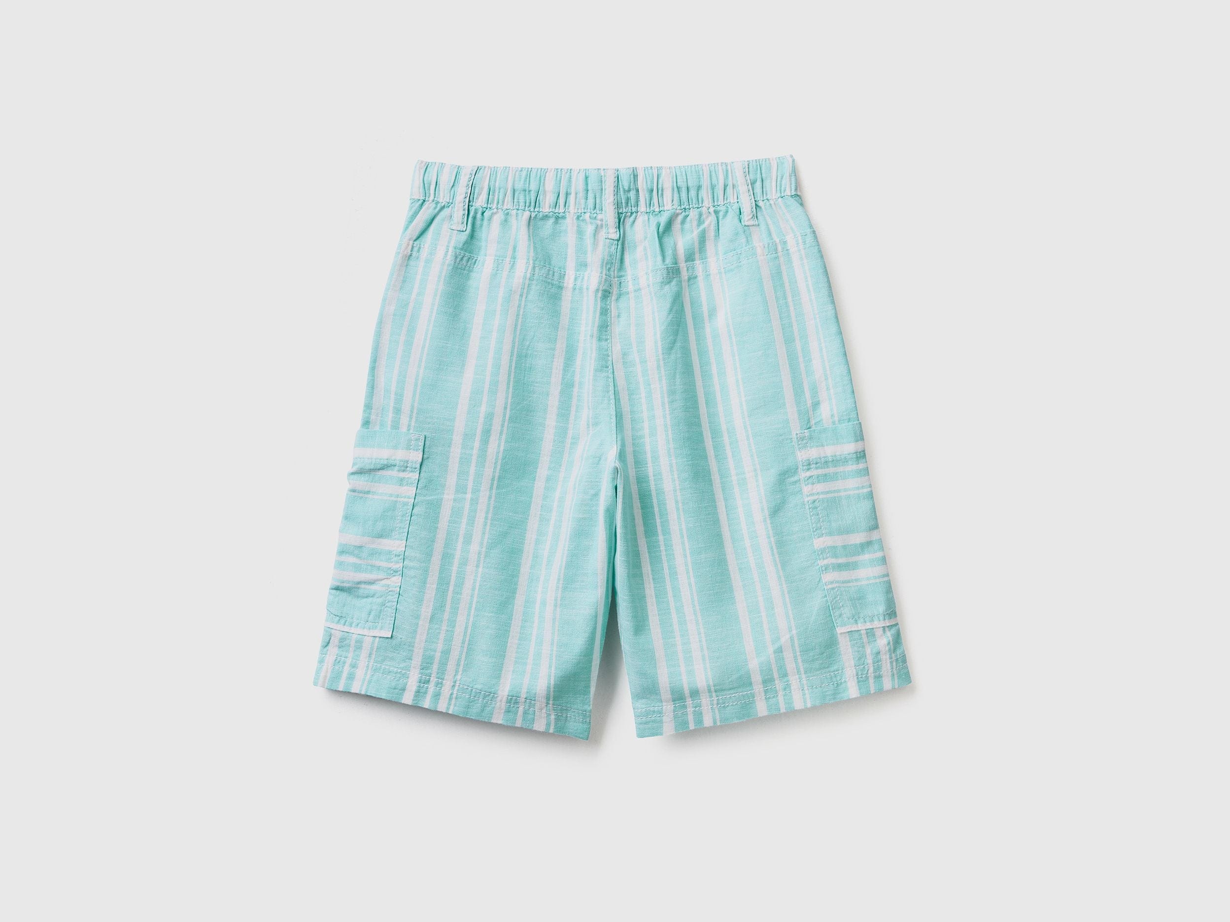 Striped cargo shorts