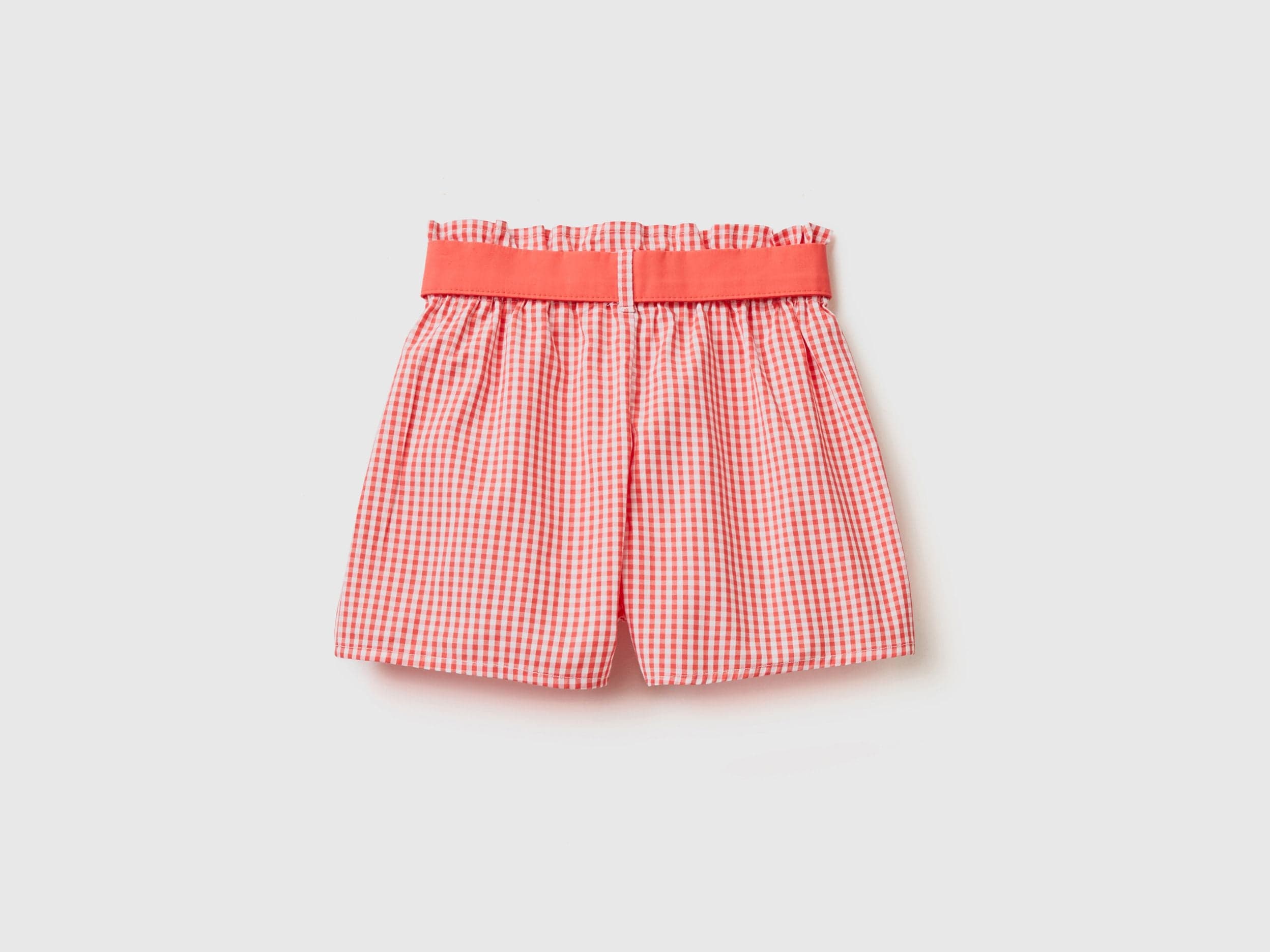 Vichy bermudas with belt