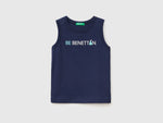 Tank top in 100% organic cotton with logo