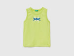 Tank top in 100% organic cotton with logo
