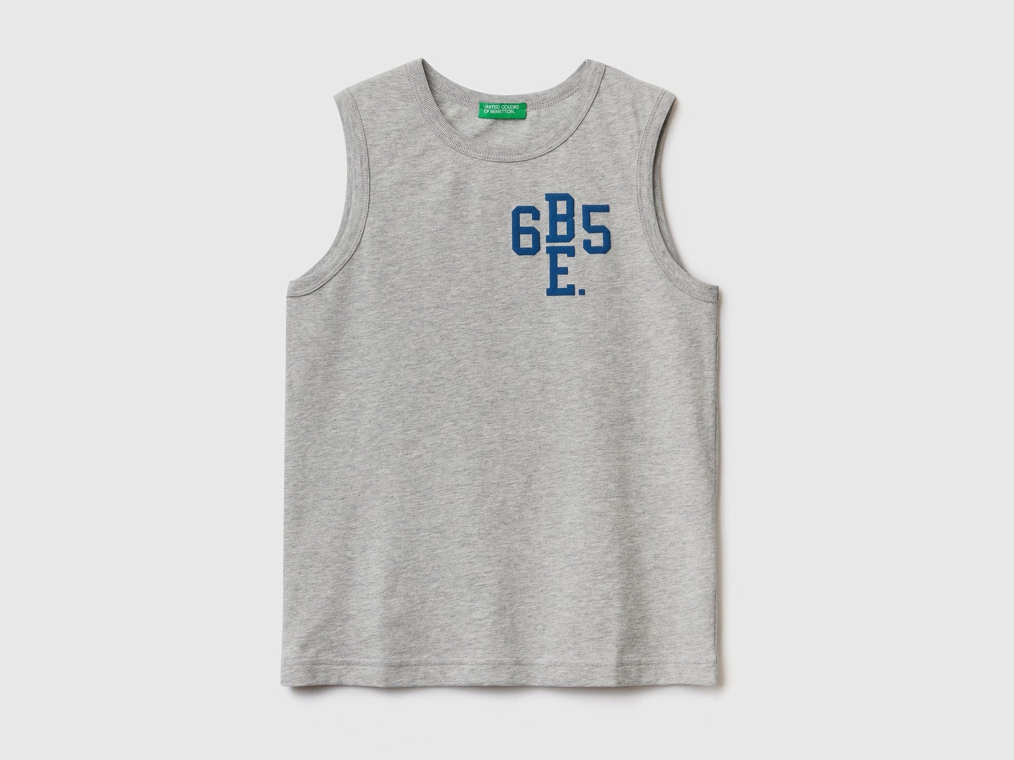 Tank top in 100% organic cotton with logo