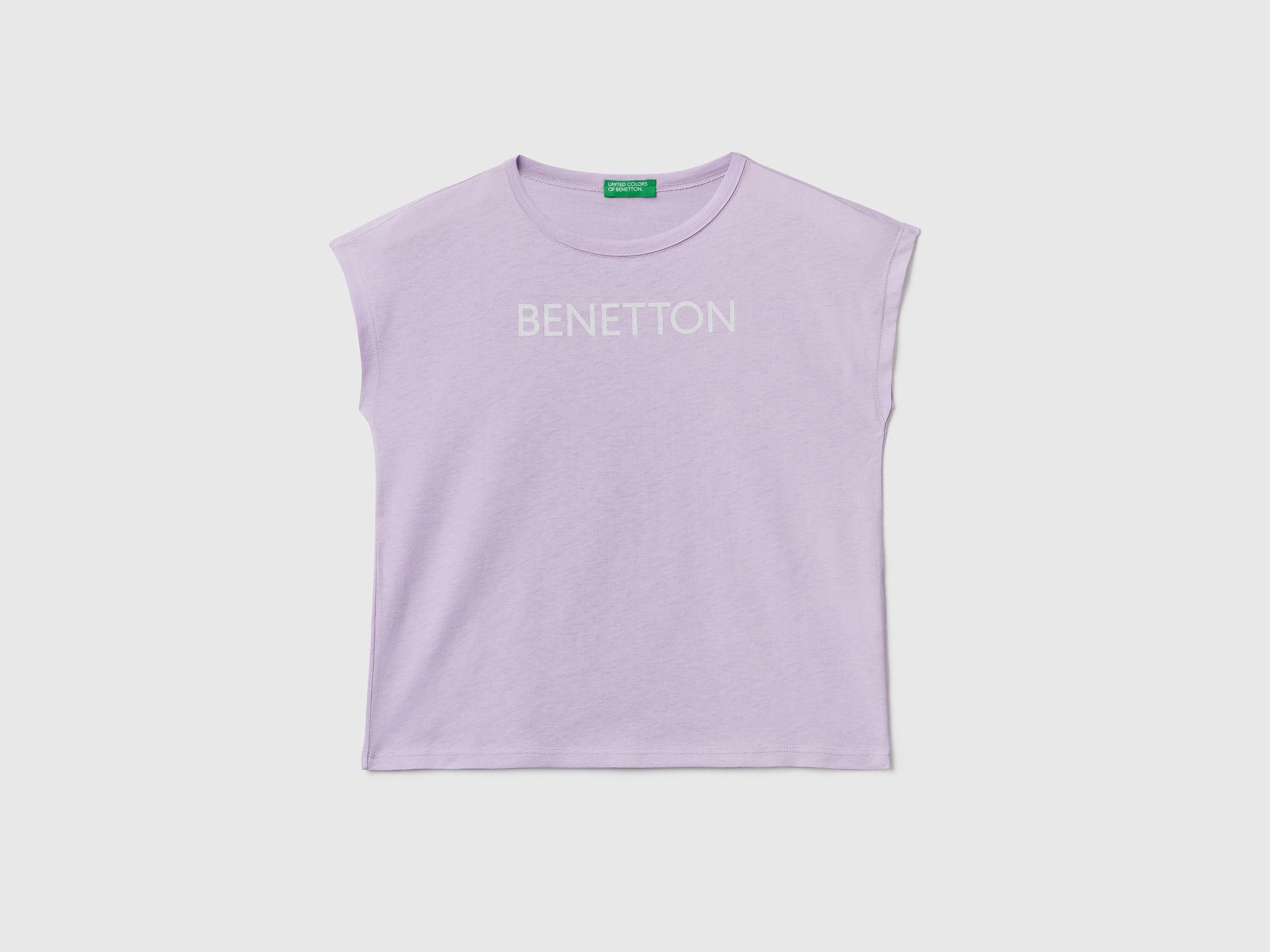 T-shirt with glitter print logo