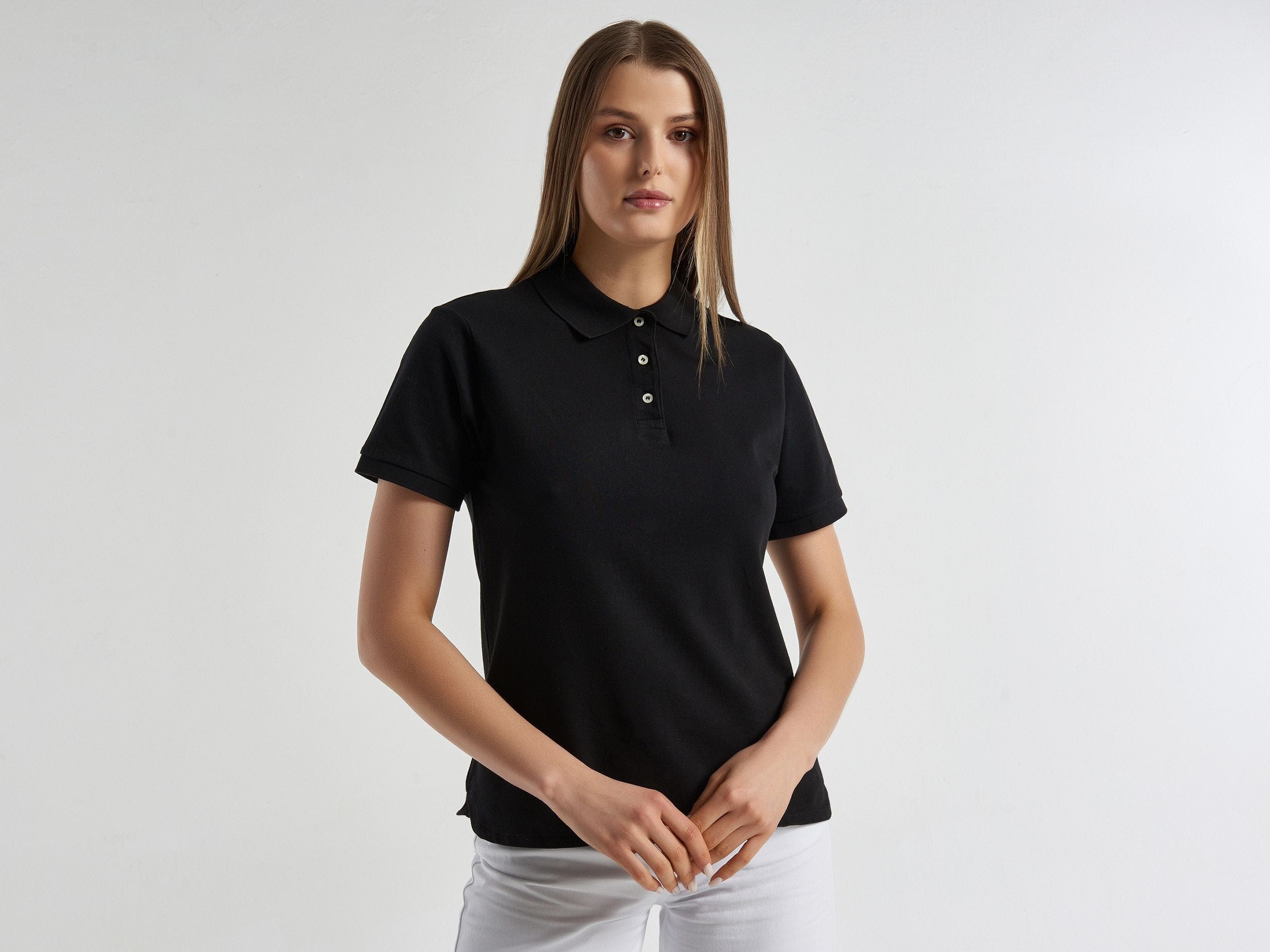 Polo in stretch organic cotton