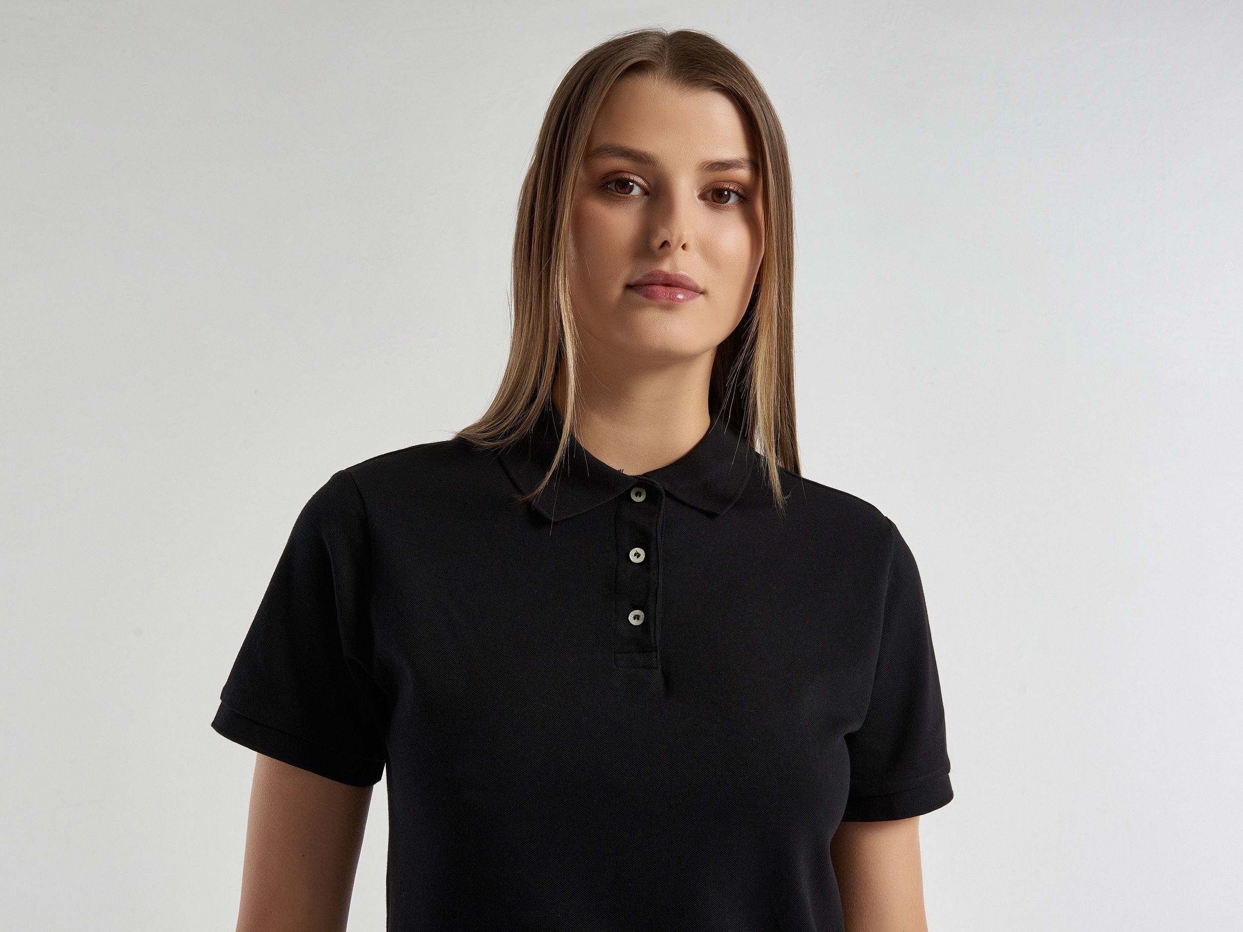 Polo in stretch organic cotton